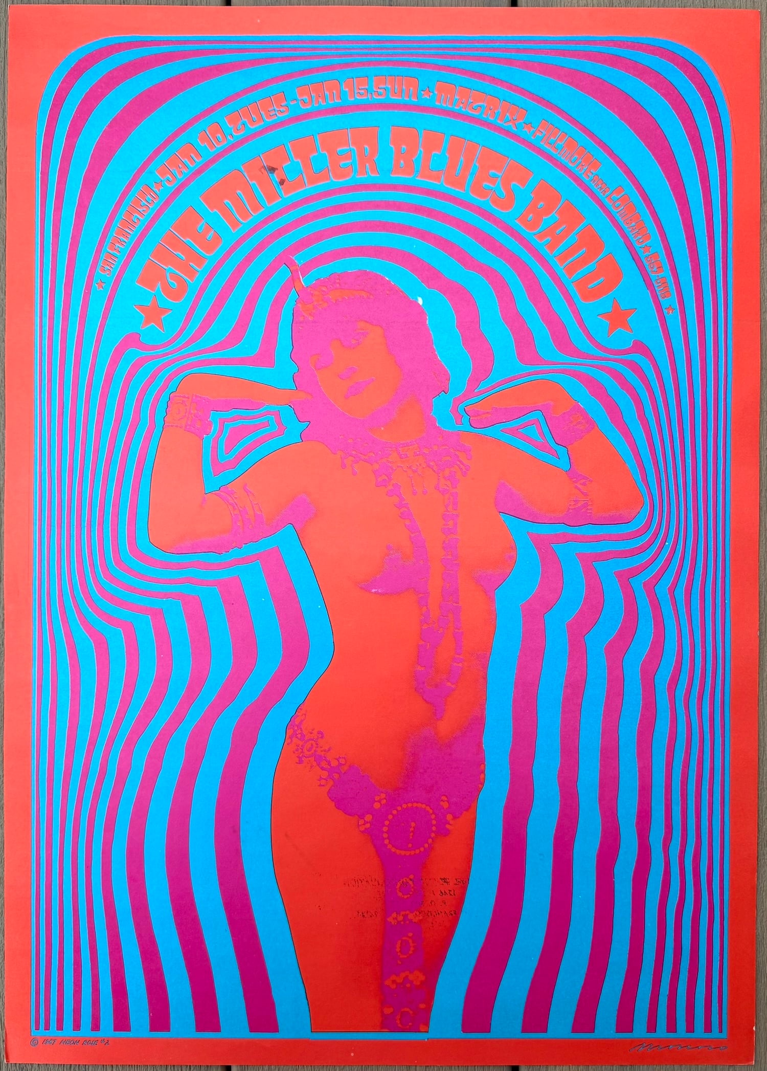 Victor Moscoso Neon Rose NR-2 — Miller Blues Band at The Matrix (1967) (1 of 5)