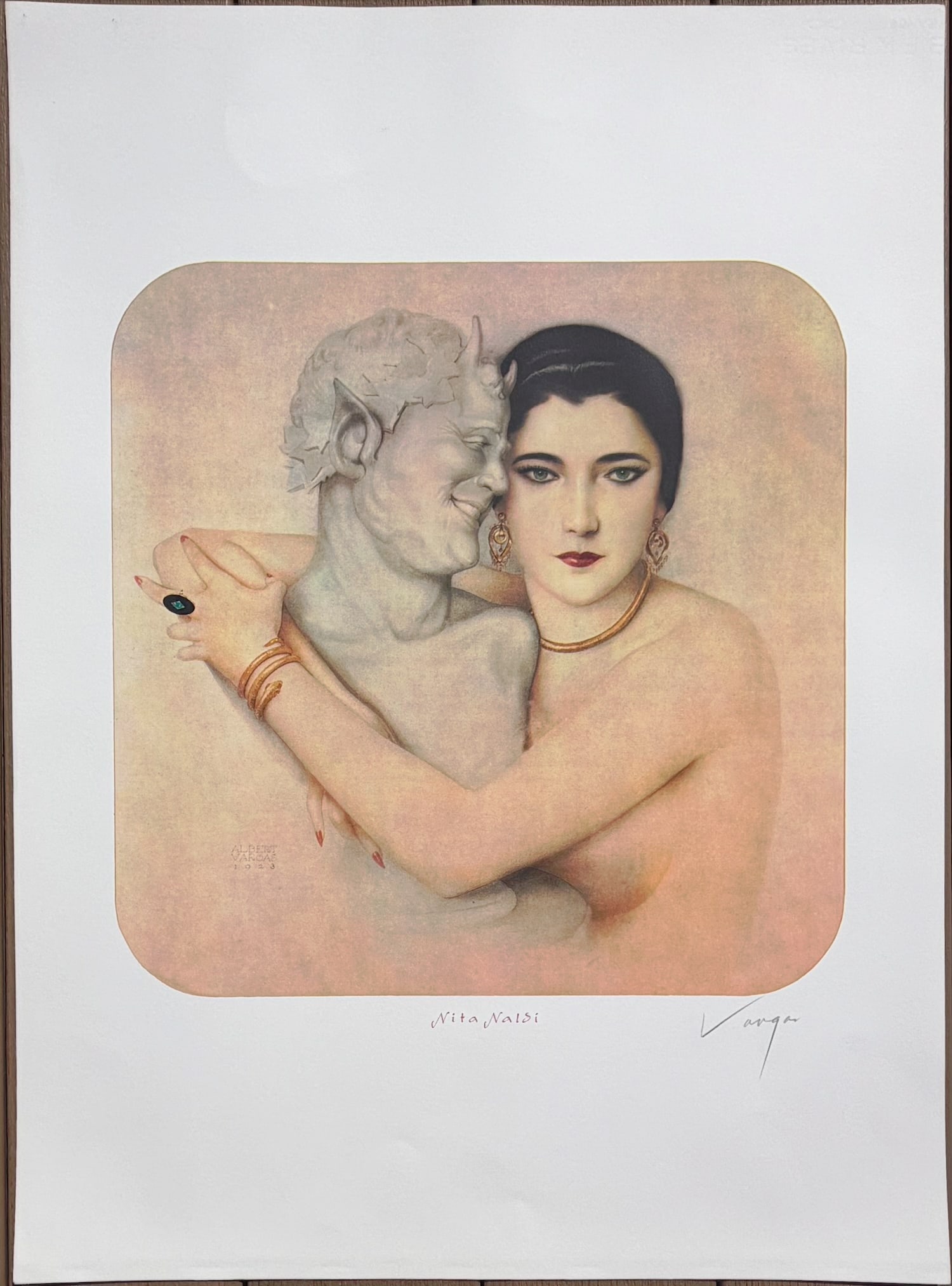 Alberto Vargas Nita Naldi: This print is Signed and was produced by the San Francisco Art Exchange in 1979.