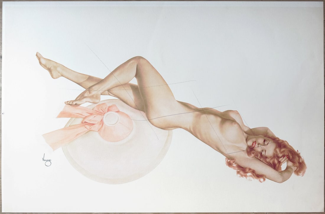 Legacy Nude #02, Pink Hat Artist Proof REJECT! (1 of 7)