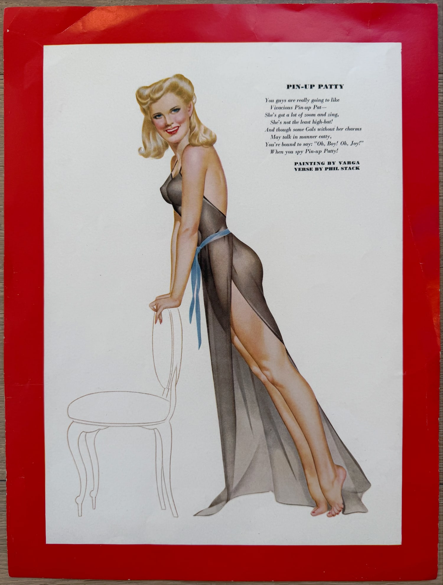 Alberto Vargas Artist Proof Esquire "PIN-UP PATTY" (1 of 5)