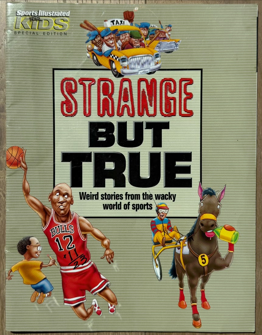 Strange But True: Weird Stories from the Wacky World of Sports: Edited by Erin Egan and illustrated by John Berg, the 32-page paperback features a collection of real, unusual anecdotes from athletic history.