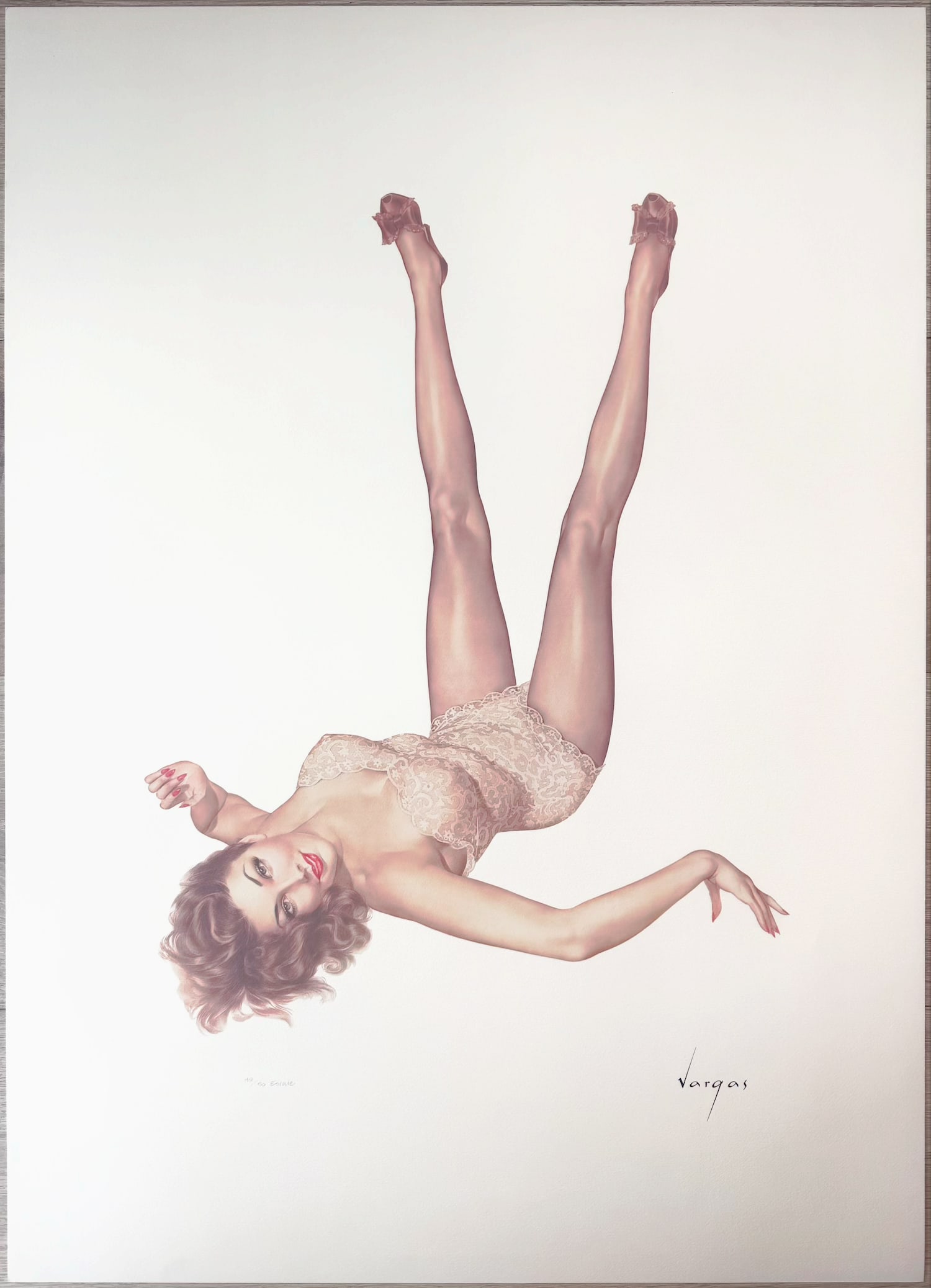 Alberto Vargas Legacy Girl 1987 49/50 Estate: Excellent Condition. No tears or creases. Alberto Vargas (1896-1982) 13 Color Continuous Tone Lithograph on Arches Paper "Legacy Girl". Comes with San Francisco Art Exchange Certificate of Authenticit