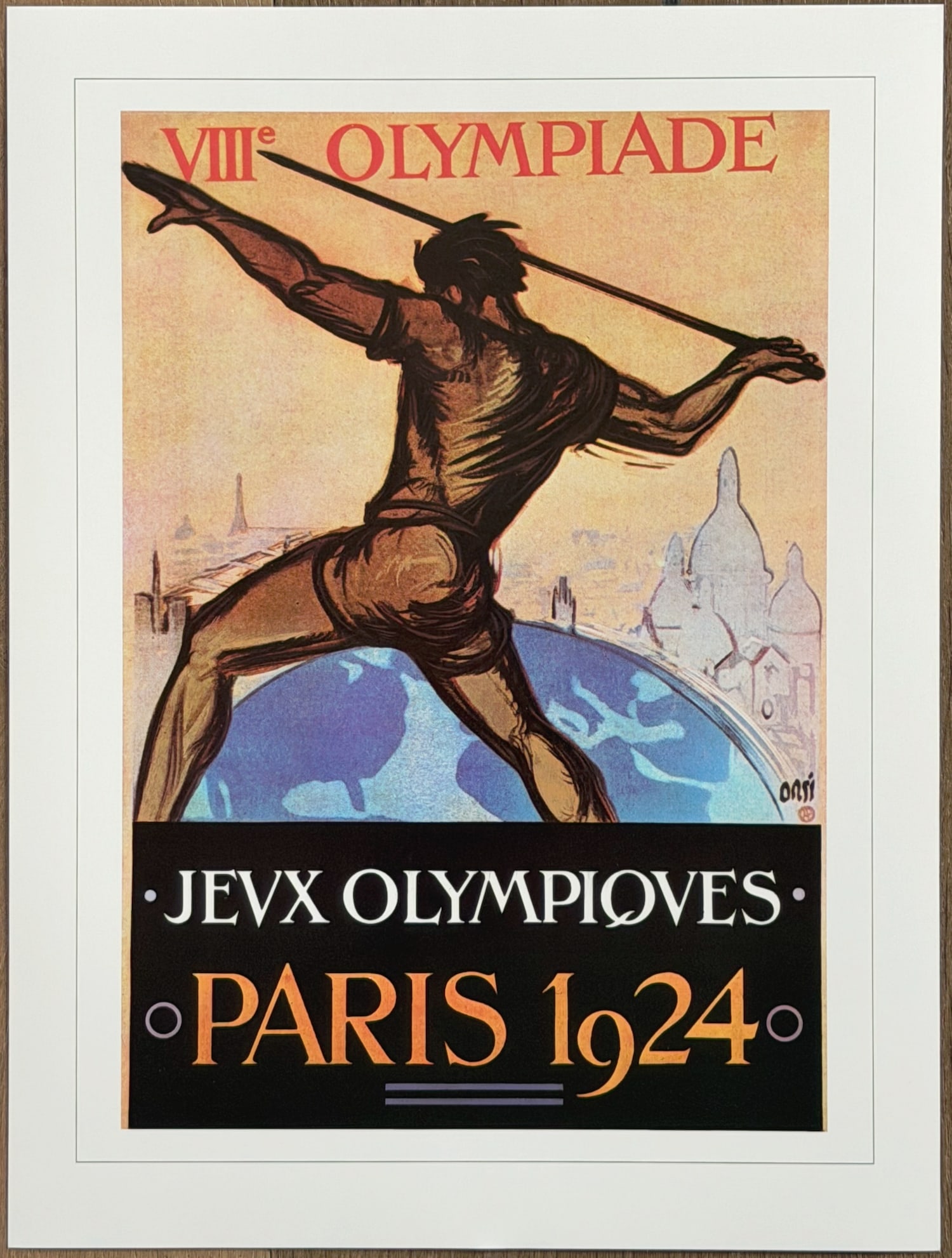 VIIS OLYMPIADEJEVX OLYMPIOVES• •PARIS 1924° Olympic Print (1 of 2)
