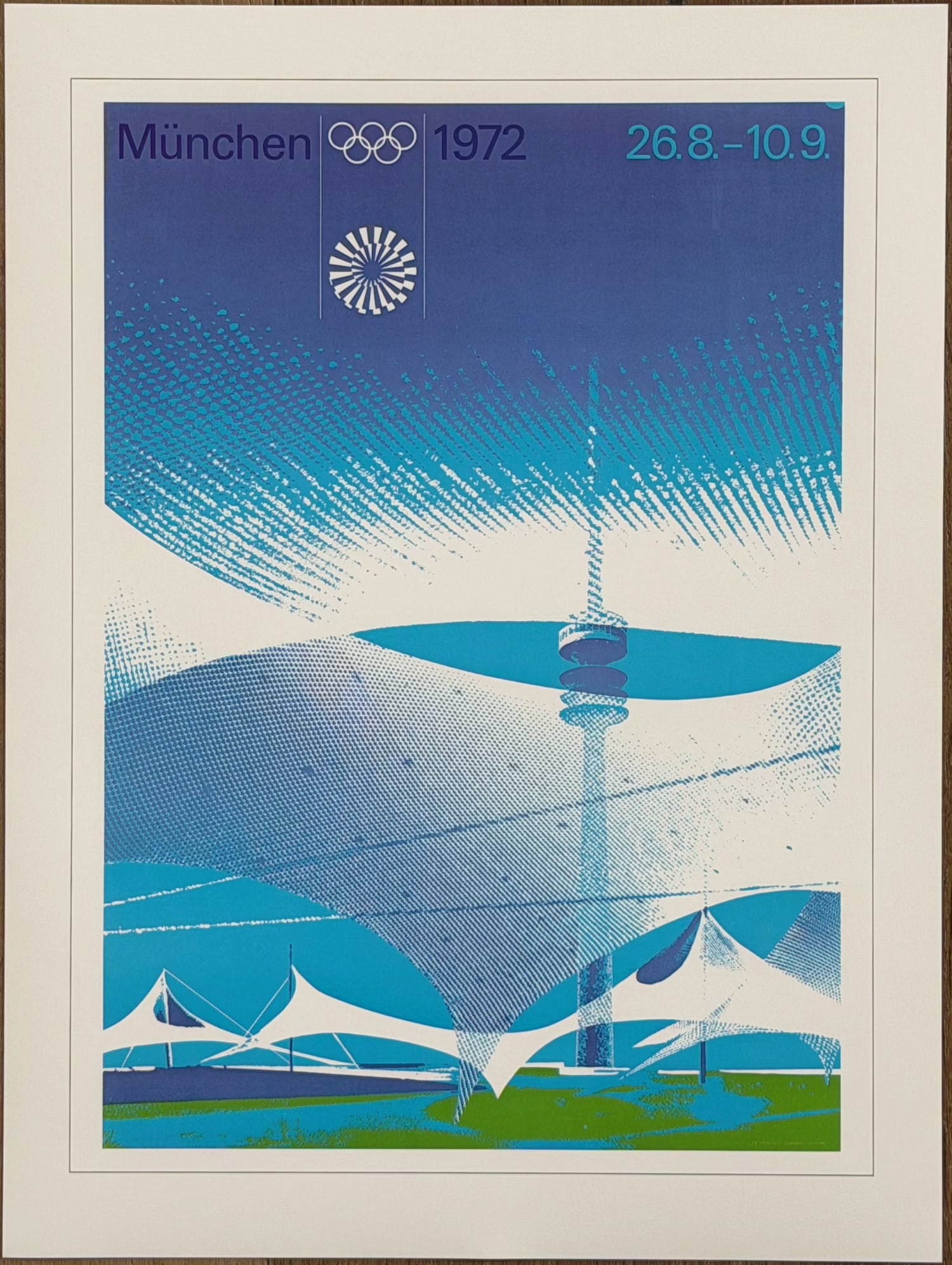 München 1972 26.8.-10.9. Official re-release Olympic Print (1 of 2)