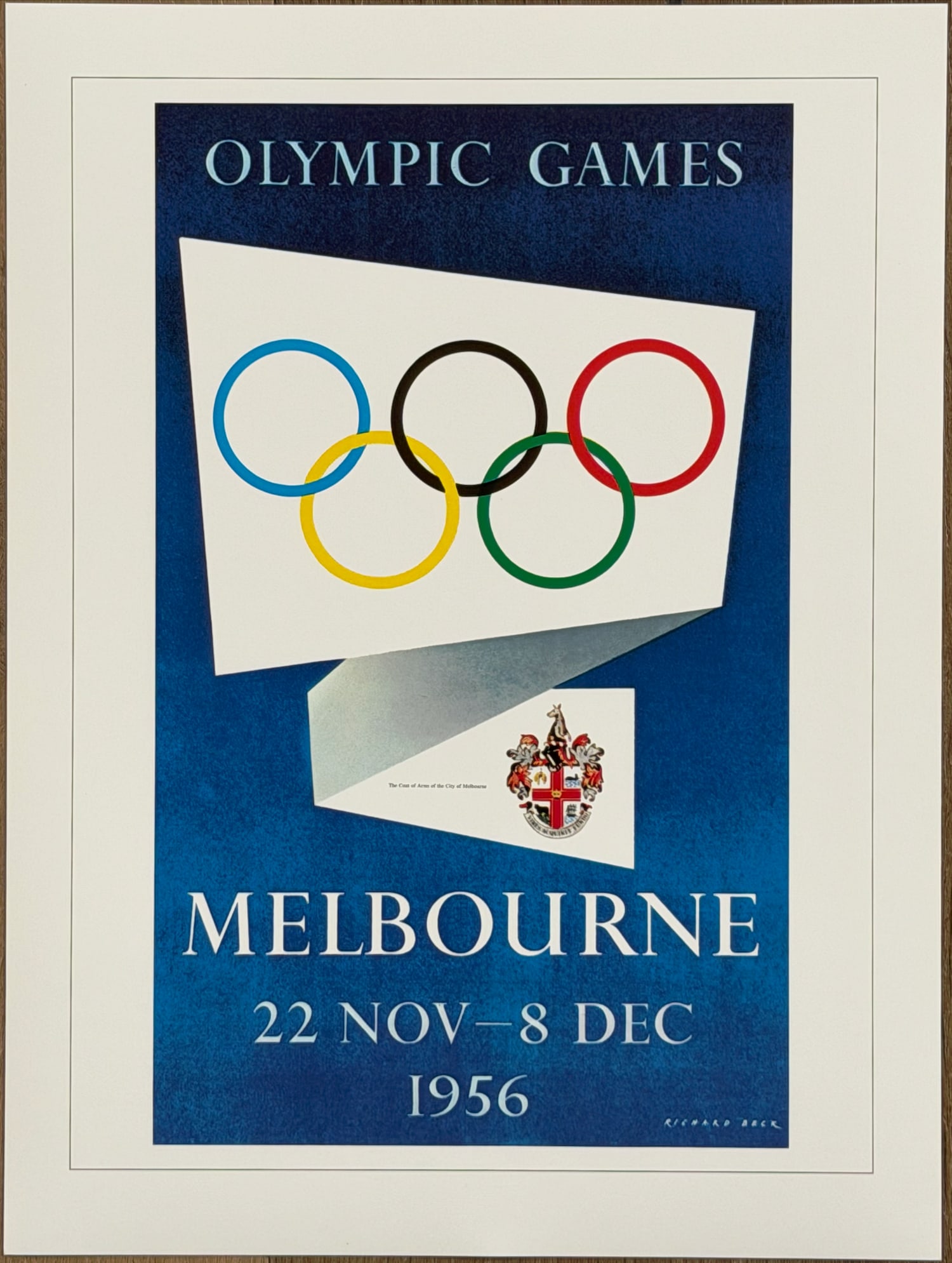 MELBOURNE 22 NOV-8 DEC 1956 Official re-release Olympic Print (1 of 2)