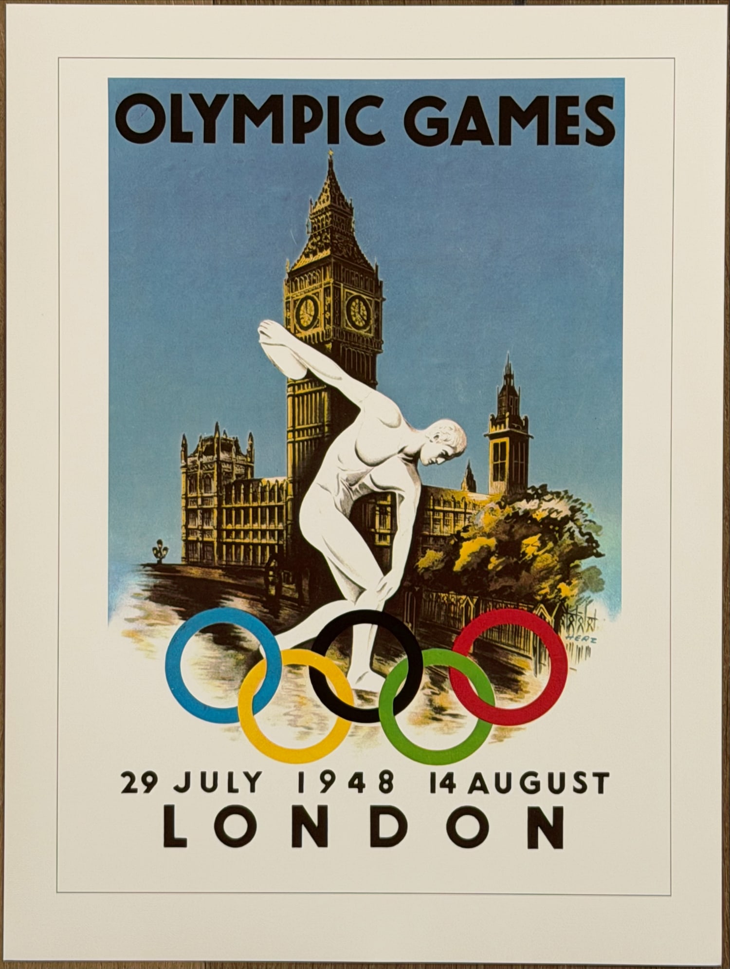 Olympic Games London 7.29 - 8.14 1948 Official re-release Olympic Print (1 of 2)