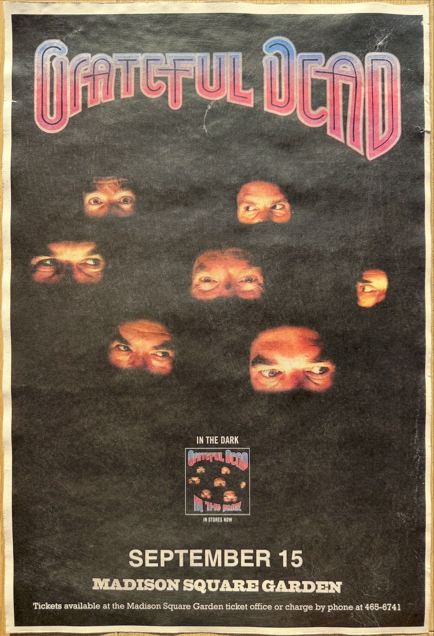 Grateful Dead Vintage 1988 Concert Promo Poster – Madison Square Garden (1 of 5)