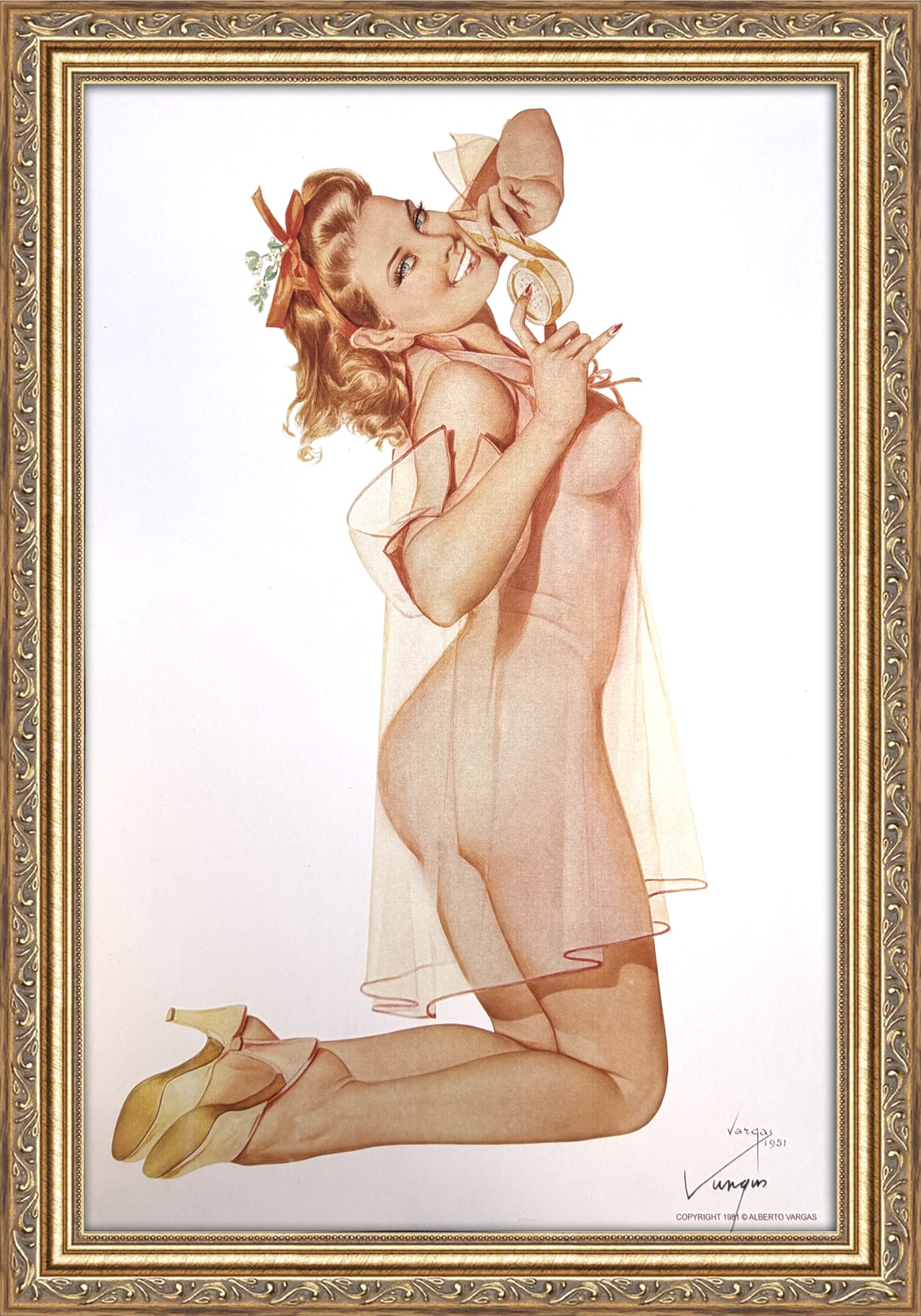 Alberto Vargas Signed Playboy: This was a piece of Vargas's Estate and one of the ad's that he kept in his personal collection.