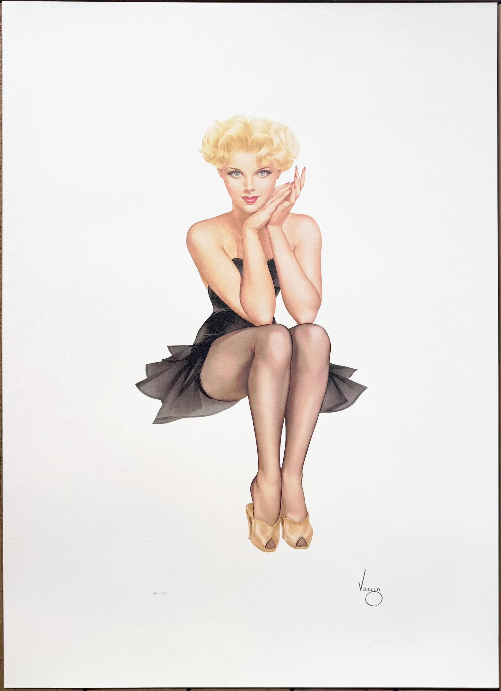 Alberto Vargas "Cover Girl" 1988 San Francisco Art Exchange 419/450: The original painting was created circa 1928–1932 in New York City, during what biographers describe as a "joyful time" in Vargas's life. By then, he had established himself as a rising illustrator 