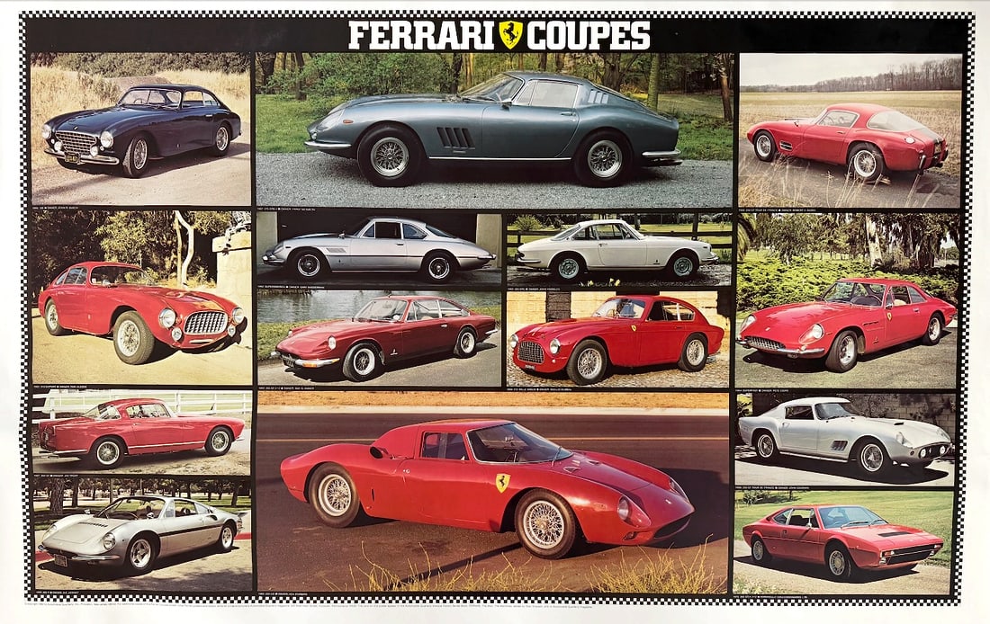 Ferrari Coupes Very Rare Vintage Poster (1 of 1)