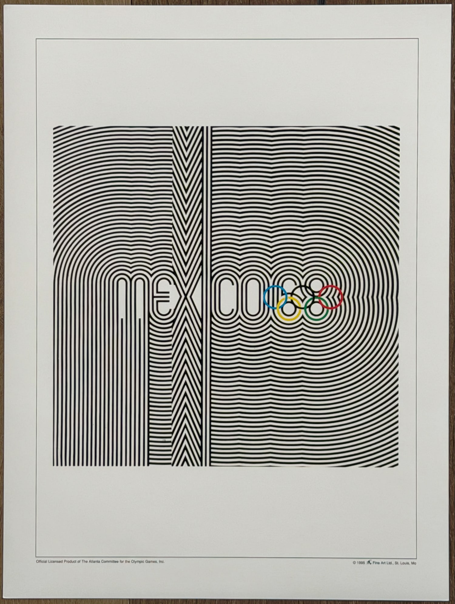1968 Mexico Olympic Games Official Poster – Iconic Op Art Design Print (1 of 2)