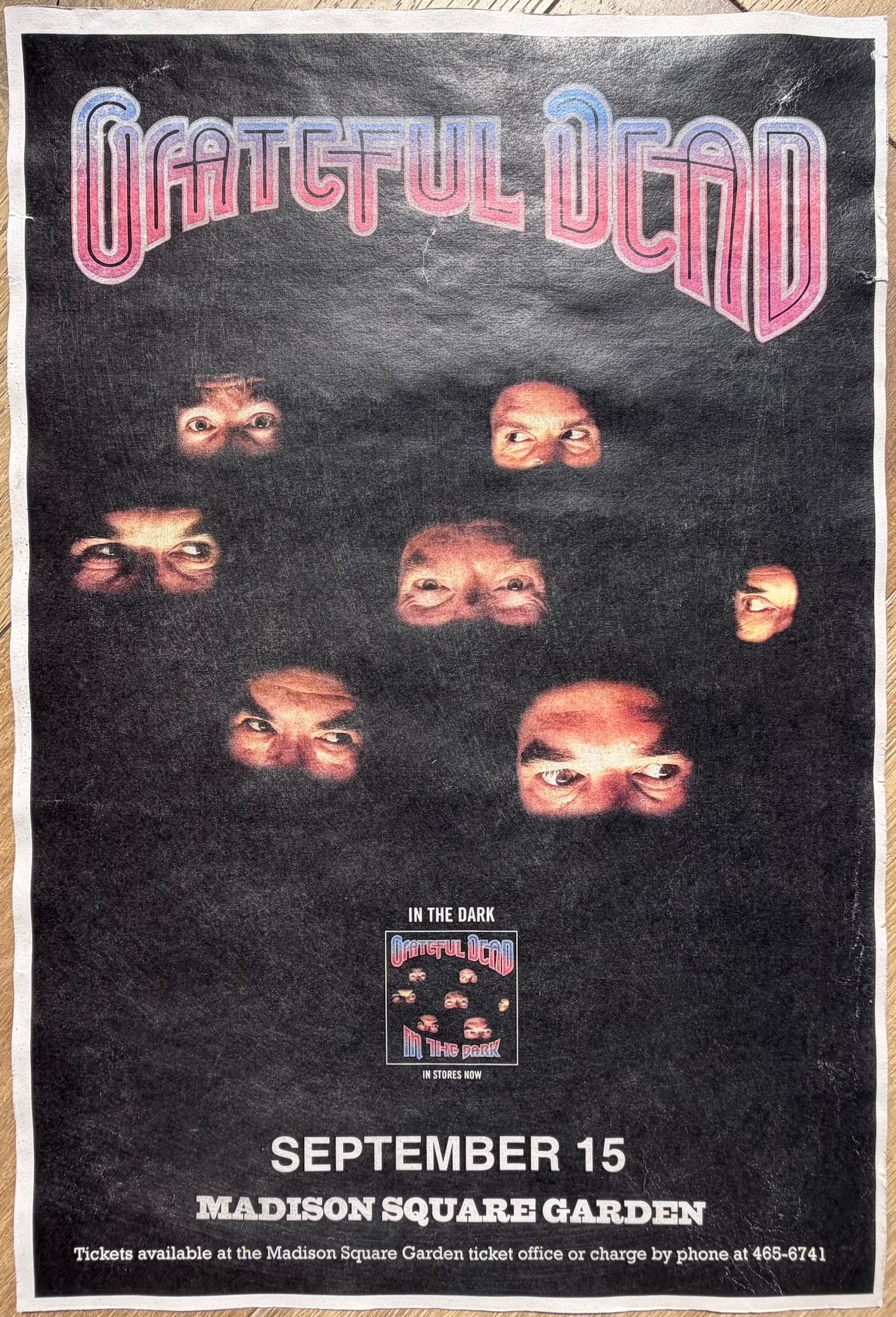 Grateful Dead Vintage 1988 Concert Promo Poster – Madison Square Garden (1 of 4)
