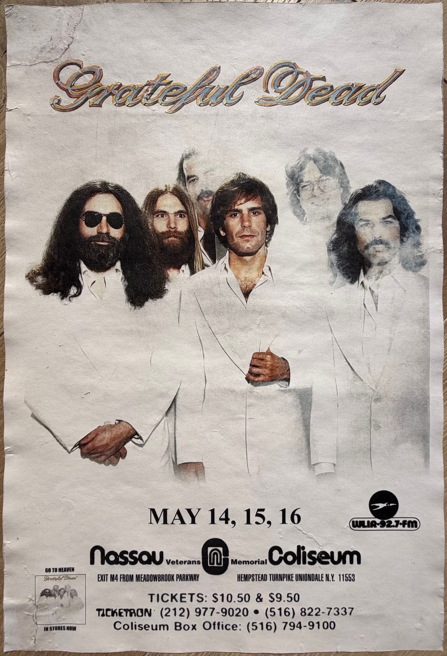 Grateful Dead vintage 1980 concert promotional poster (1 of 2)