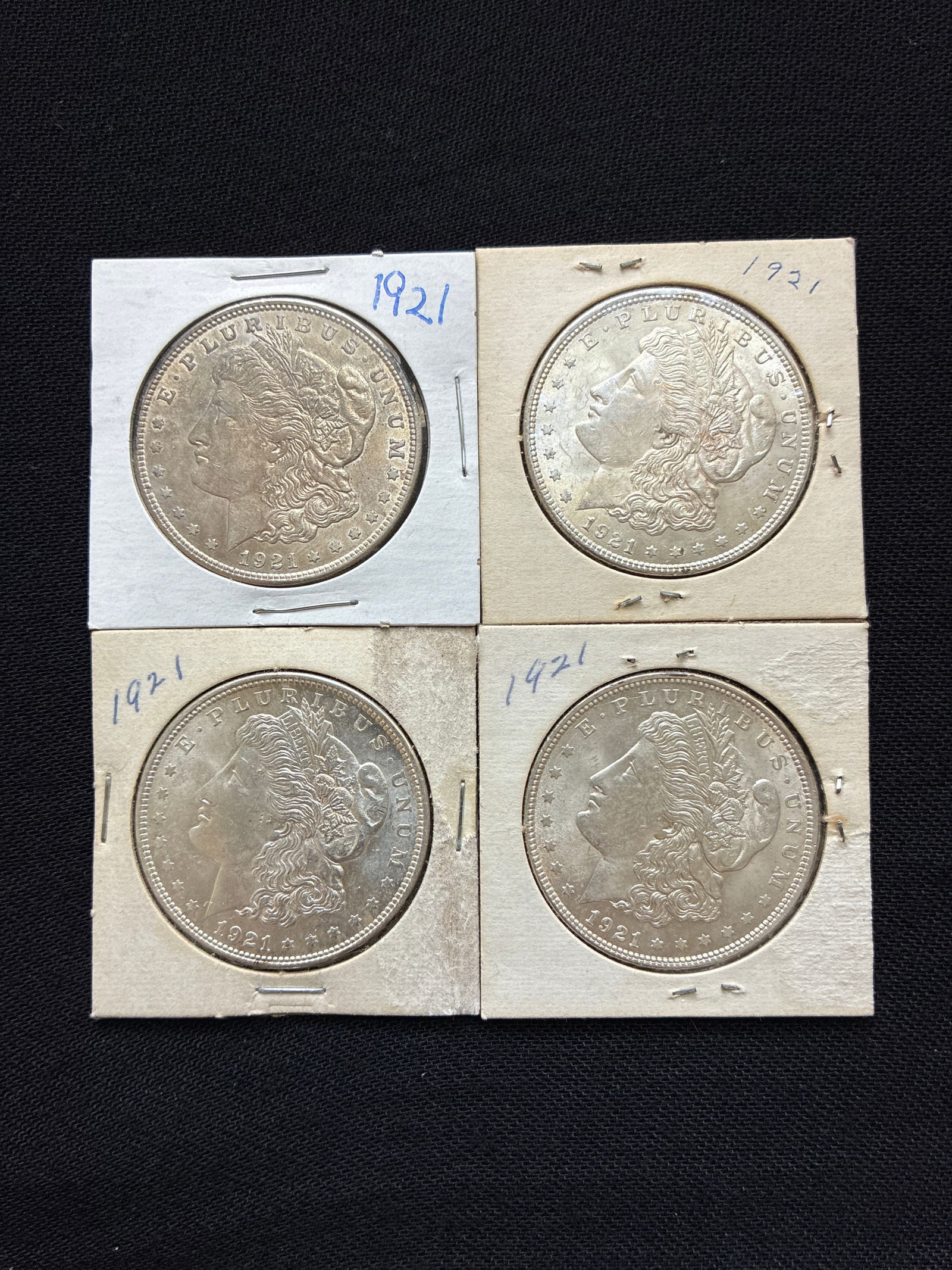 Lot of 4: 1921 Morgan Dollars (1 of 10)