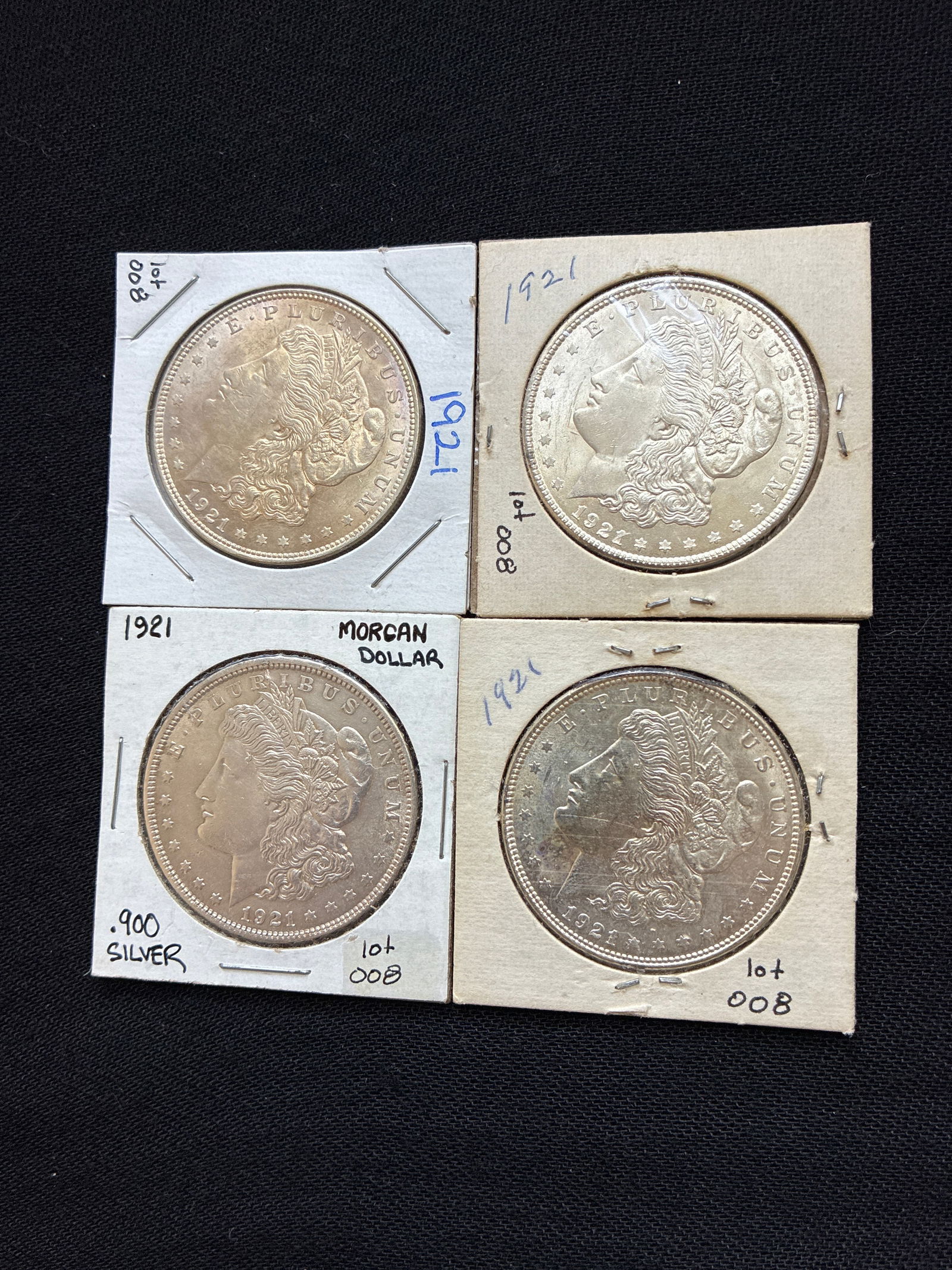 Lot of 4: 1921 Morgan Dollars (1 of 11)