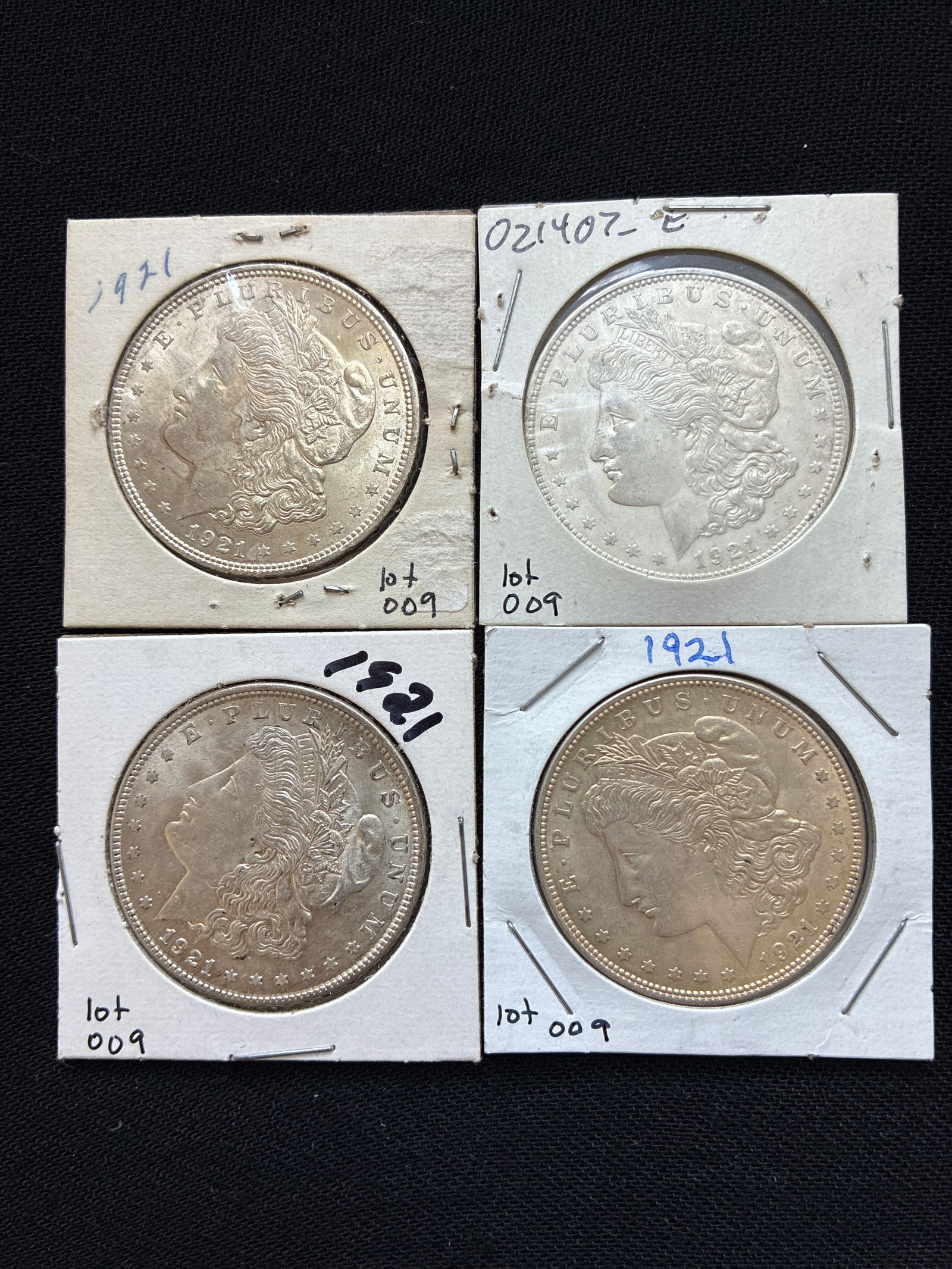Lot of 4: 1921 Morgan Dollars (1 of 12)