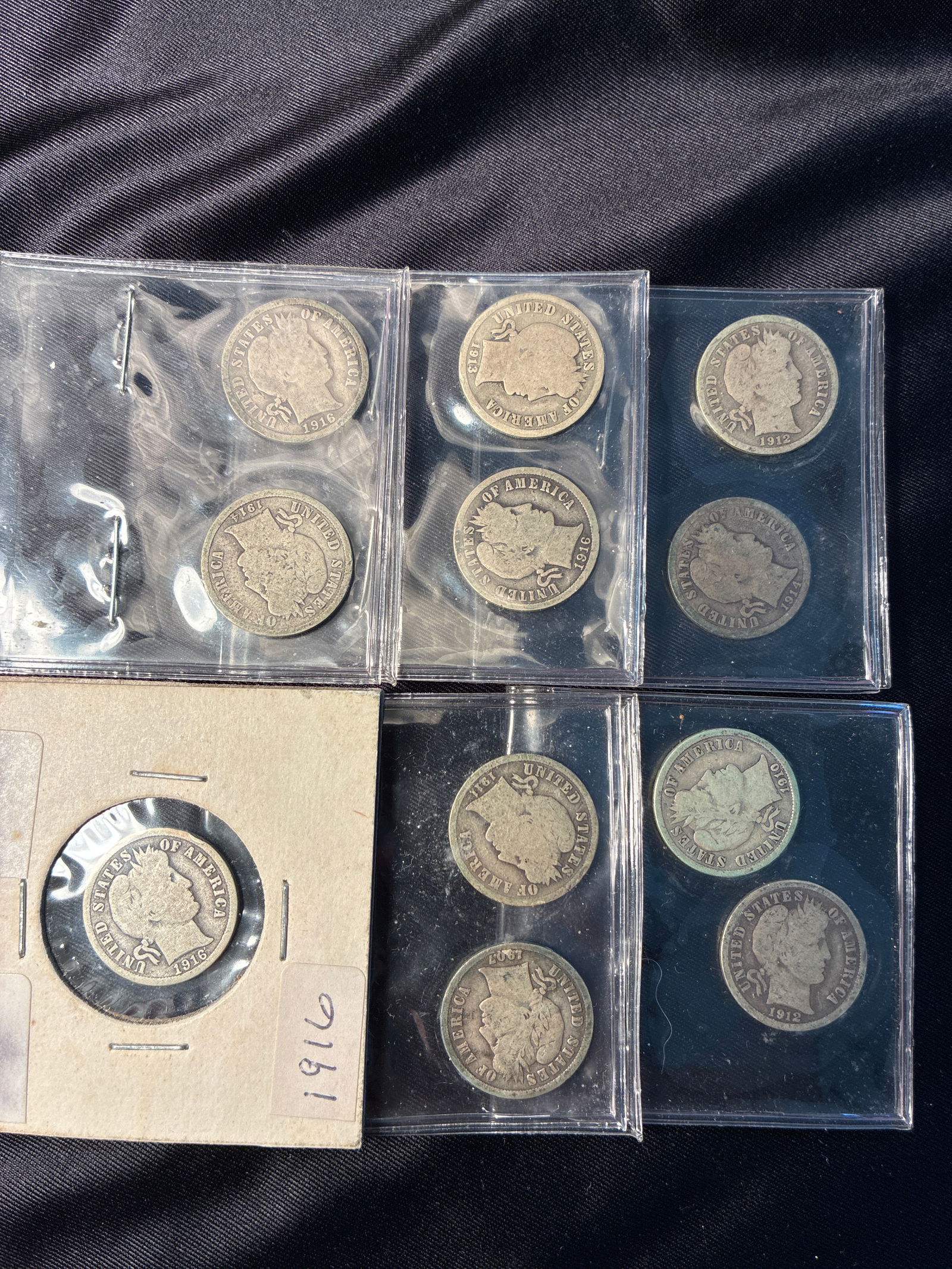 Lot of 11 Barber Dimes (1 of 2)