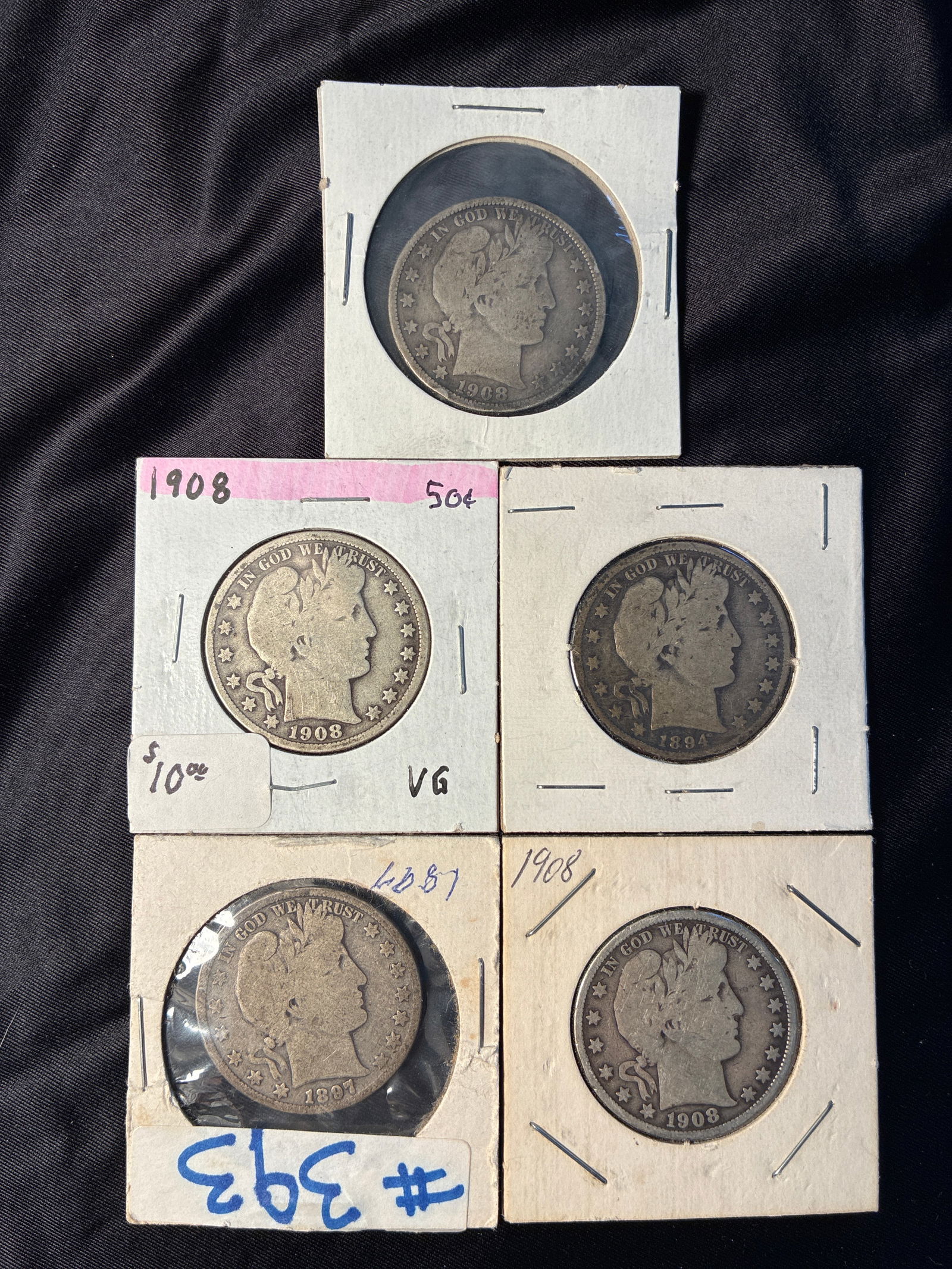 Lot of 5 - Barber Half mixed dates (1 of 7)
