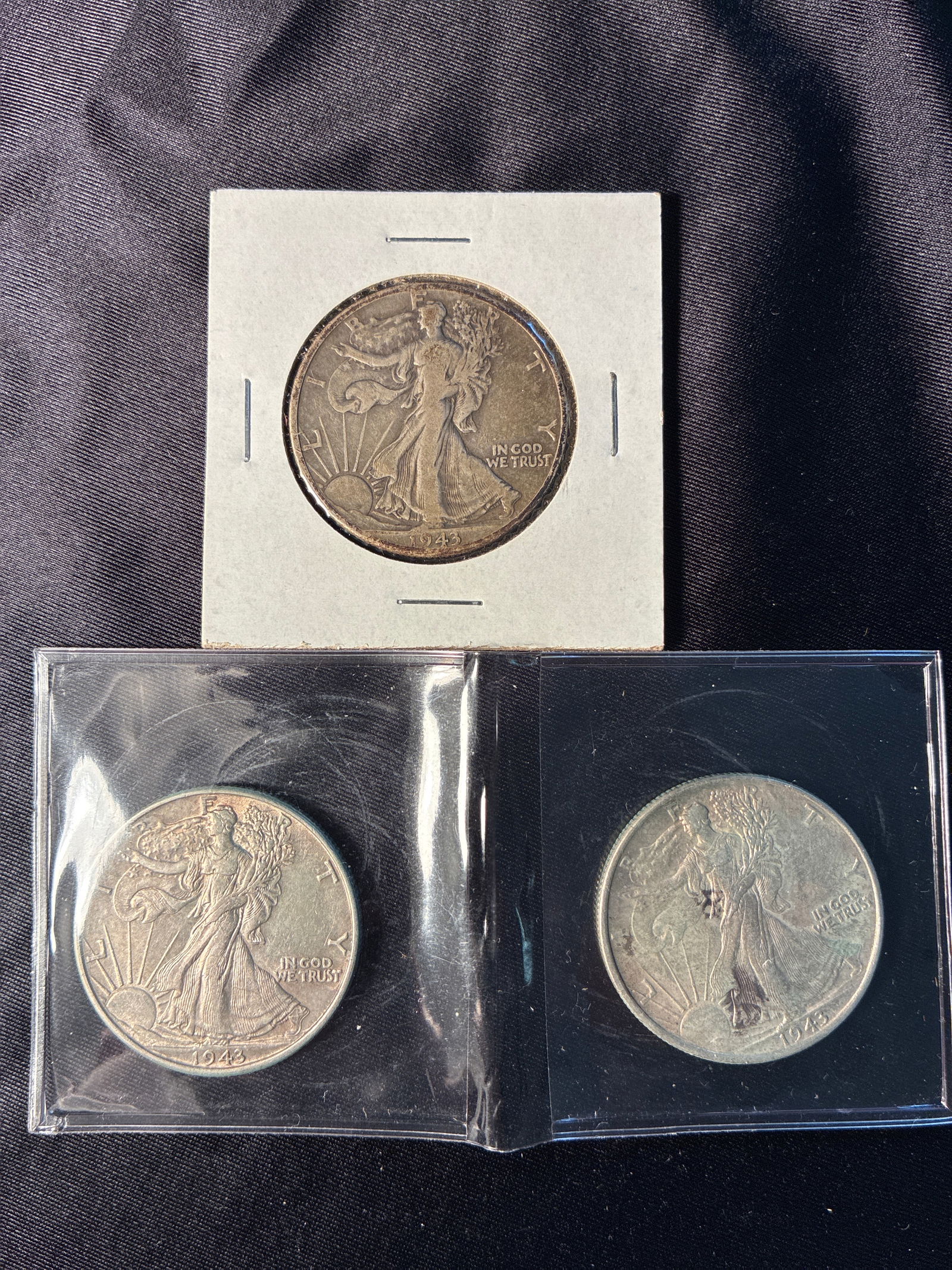 Lot of 3 - 1943 Walking Liberty Half Dollar (1 of 7)