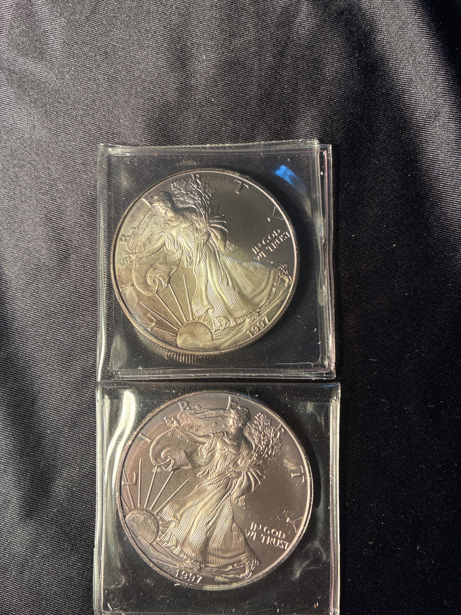 Lot of 2 - 1997 US Silver Eagle (1 of 5)