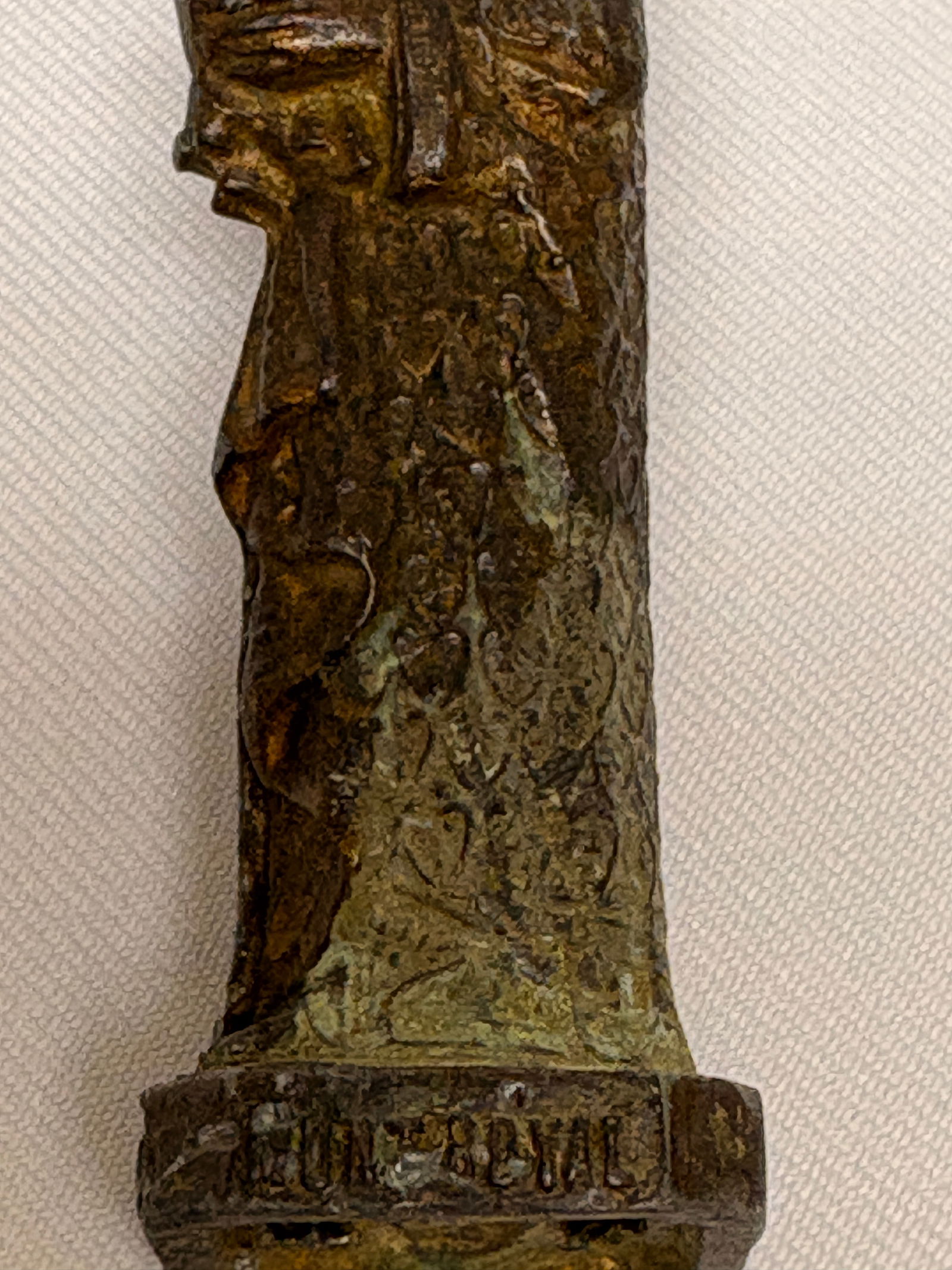 Antique Cast Metal Figure of Saint Joseph with Child Jesus - 3