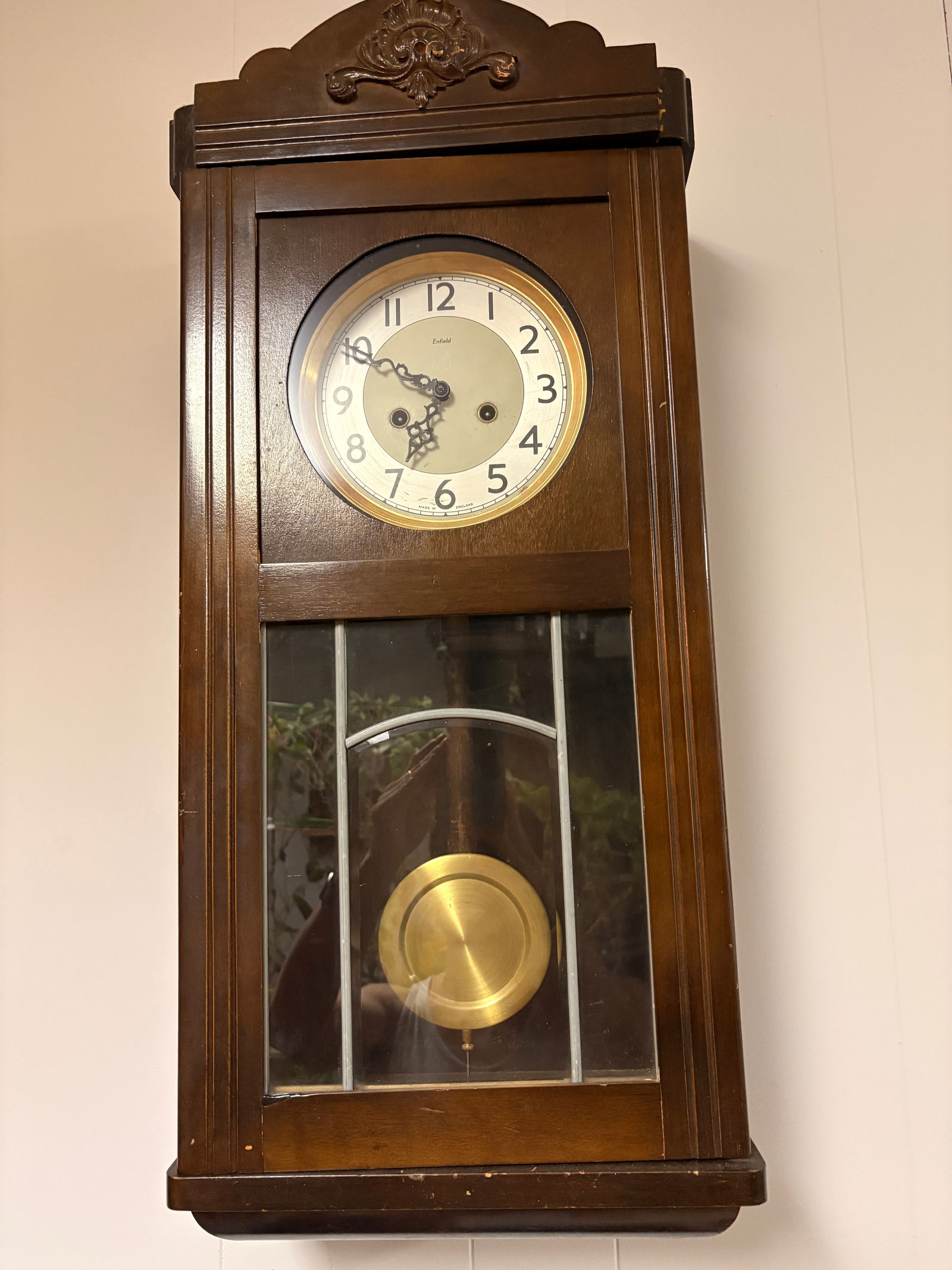 German Wall Regulator Clock, Enfield (1 of 4)