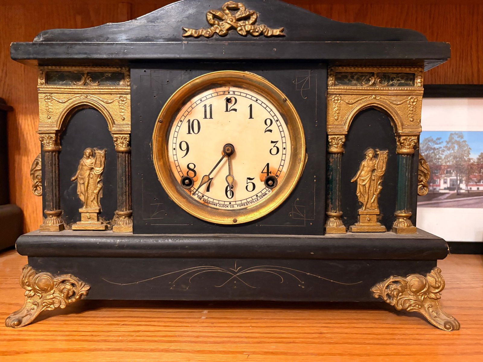 American Classical Mantel Clock, “White House” Style (Sessions Clock Co.) (1 of 5)