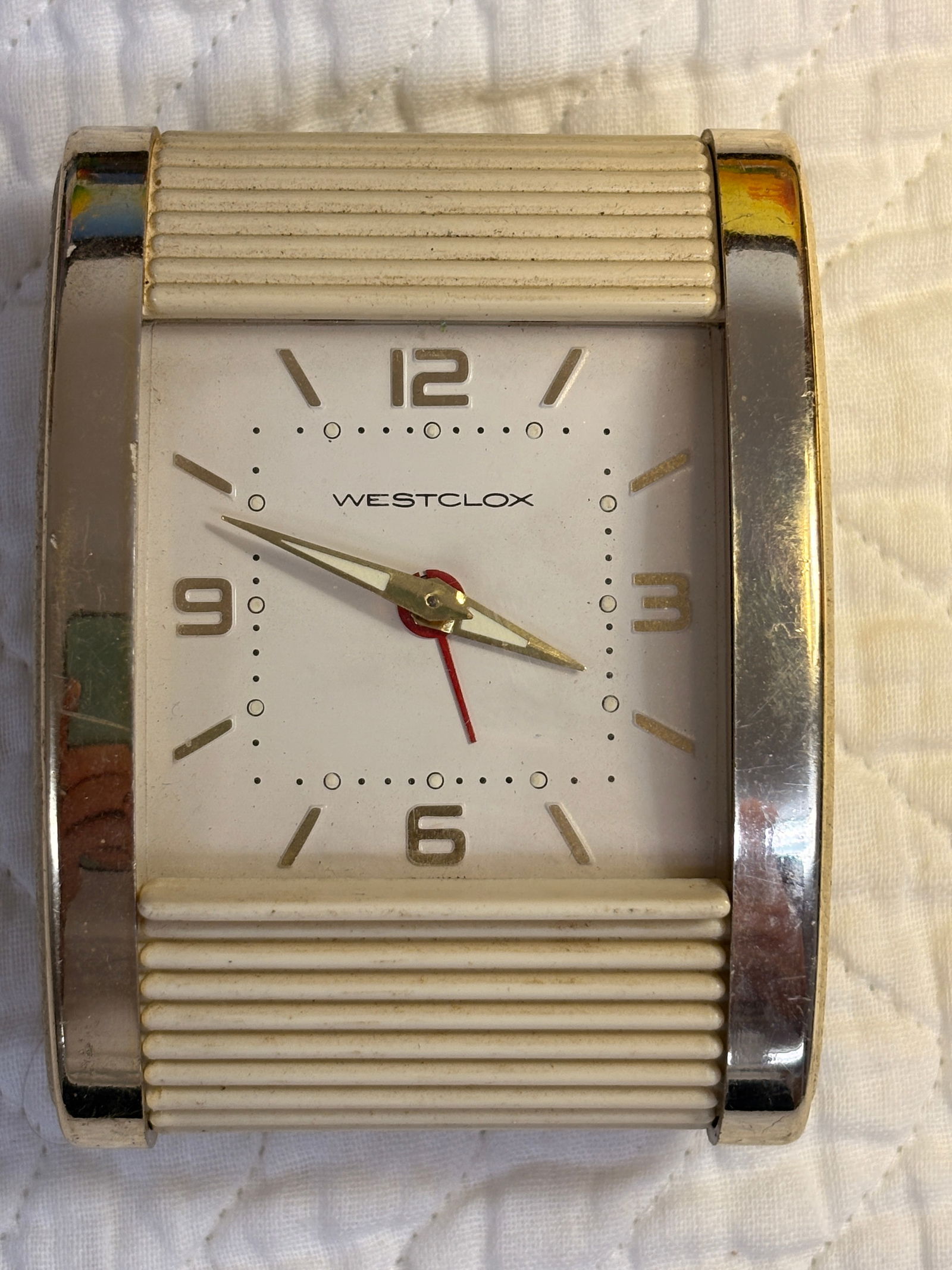 Vintage Westclox Art Deco Desk Alarm Clock, Working: Vintage Westclox Art Deco Desk Alarm Clock, Working