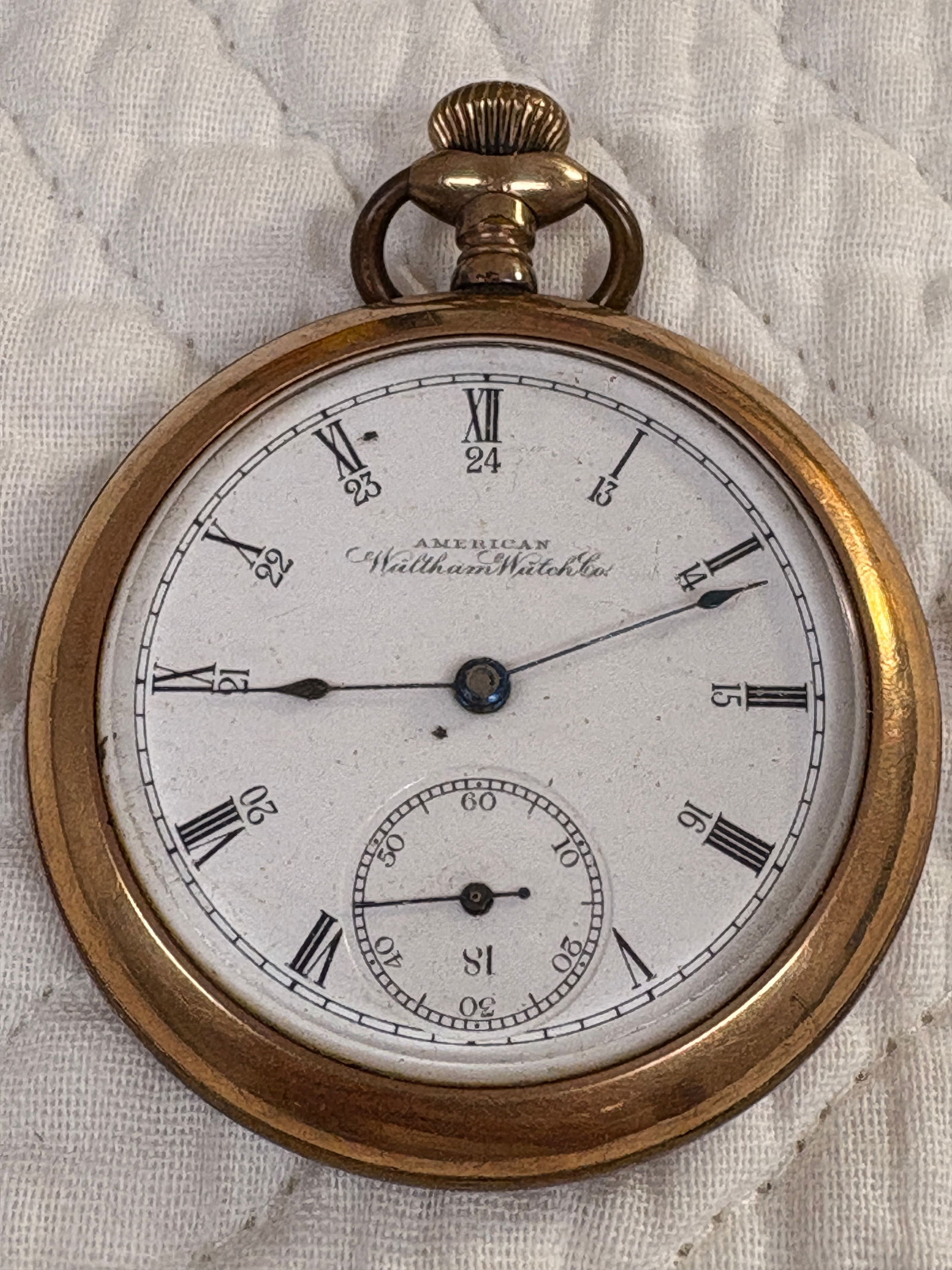 Antique Waltham Pocket Watch, Roman Dial, 20-Year Gold-Filled Case (1 of 3)