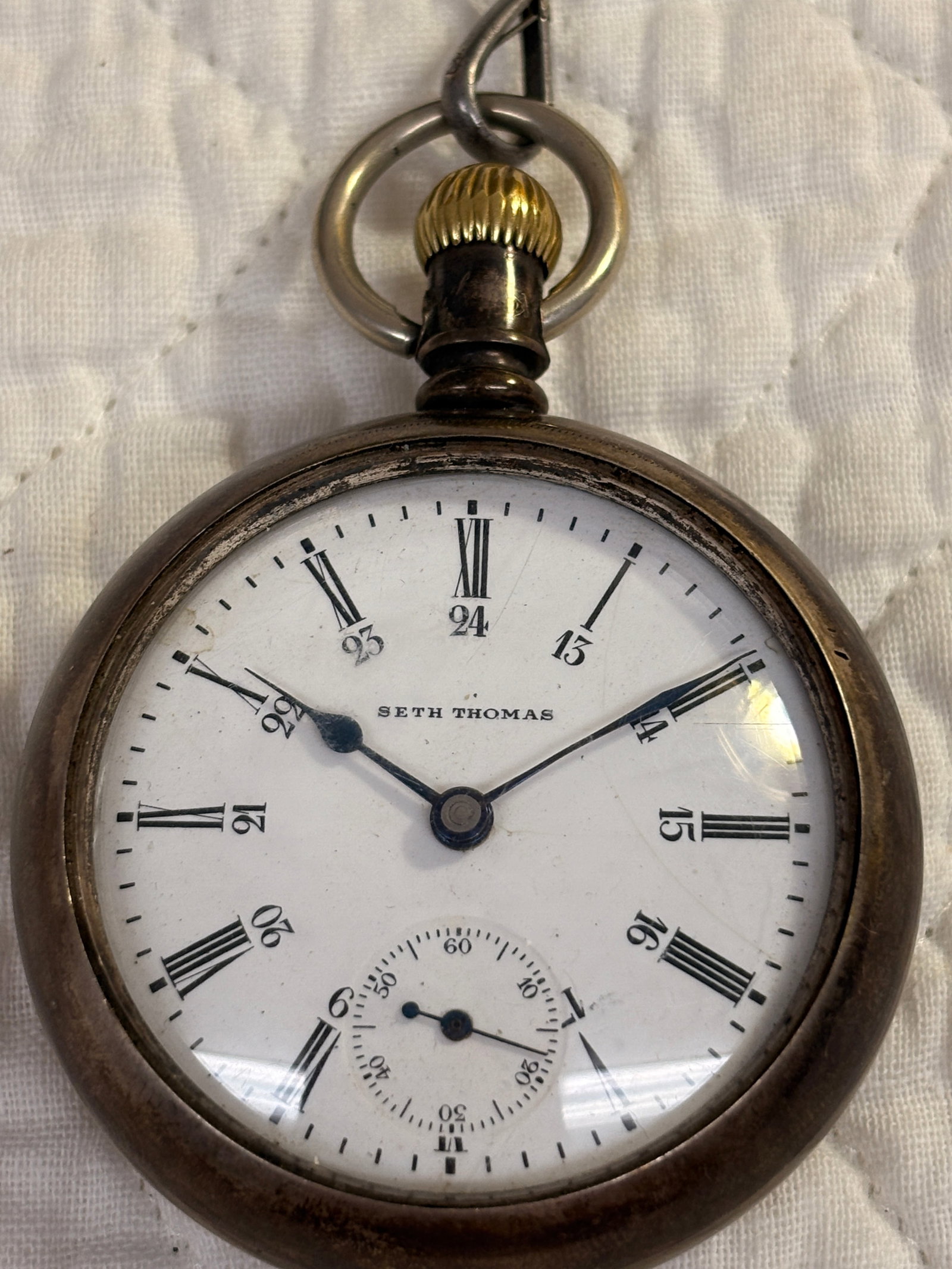 Large Antique Pocket Watch, Engraved Case, Original & Running (1 of 4)