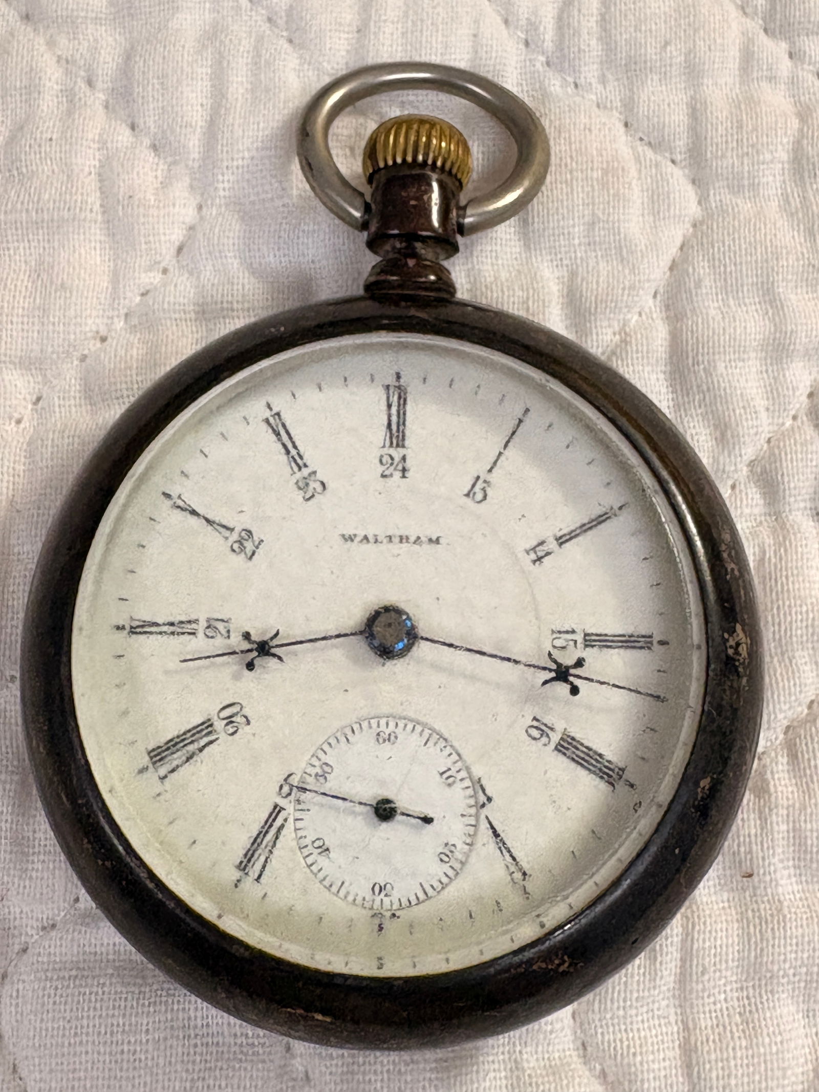 Waltham 17-Jewel Sterling Silver Open-Face Pocket Watch (1 of 5)
