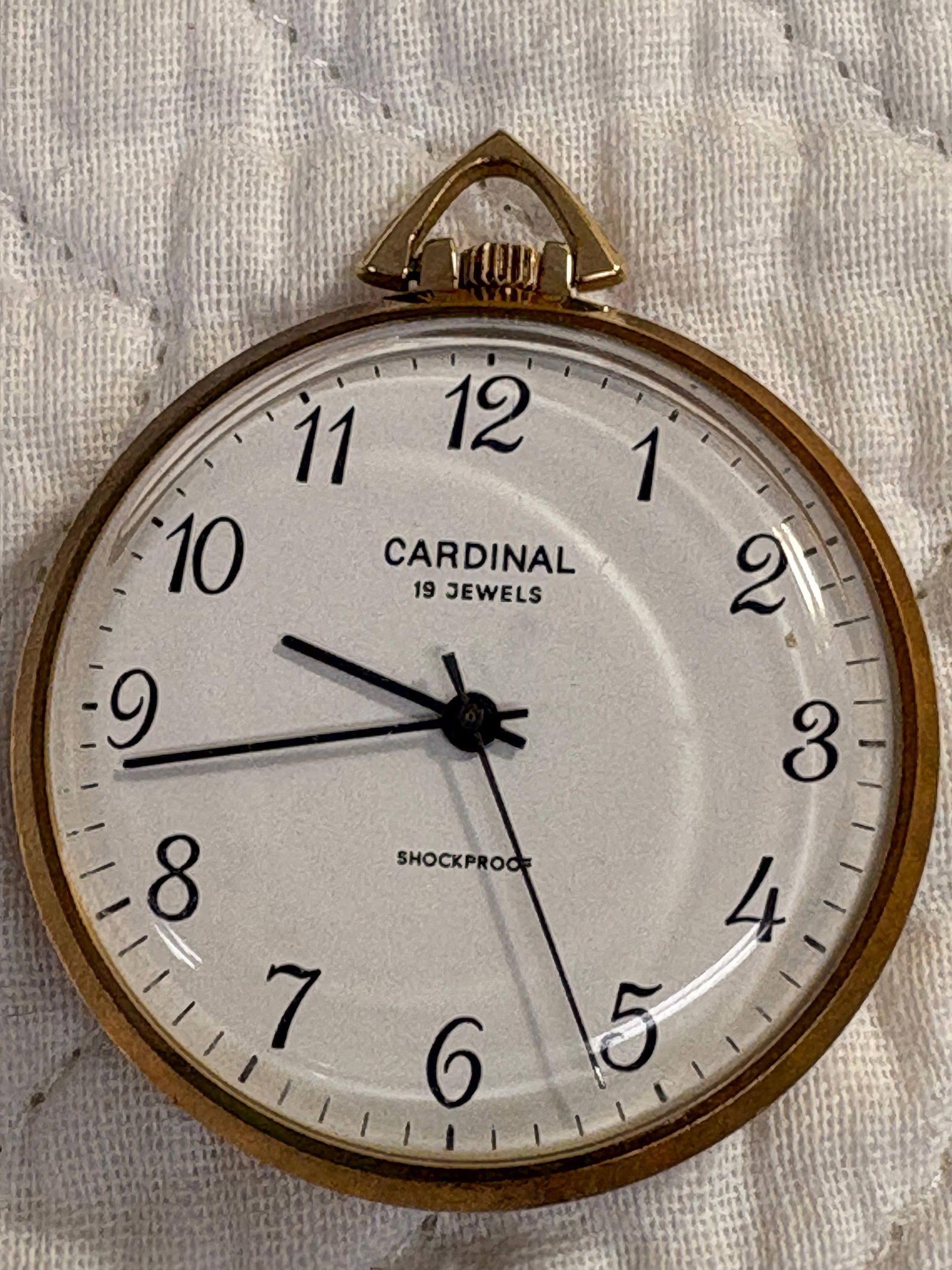 Cardinal 19 Jewels Shockproof Pocket Watch (1 of 4)
