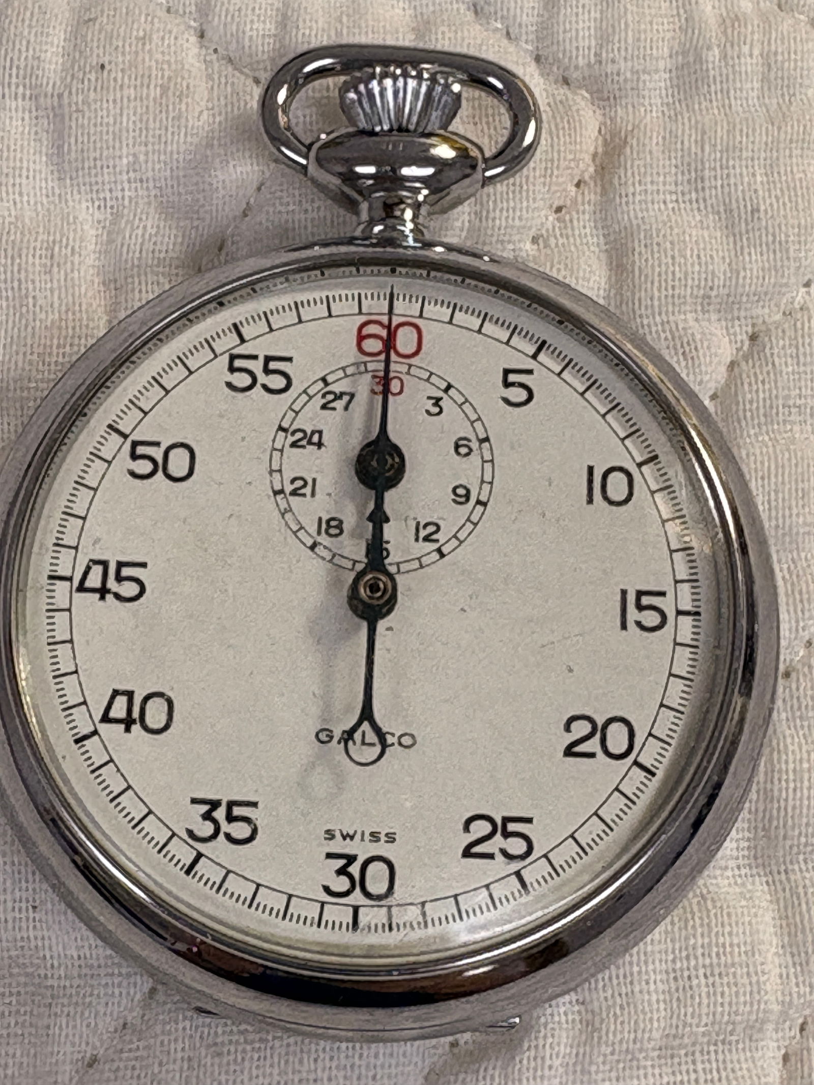 Swiss Gallet Pocket Stopwatch, Jules Racine & Co., 7 Jewels (1 of 3)