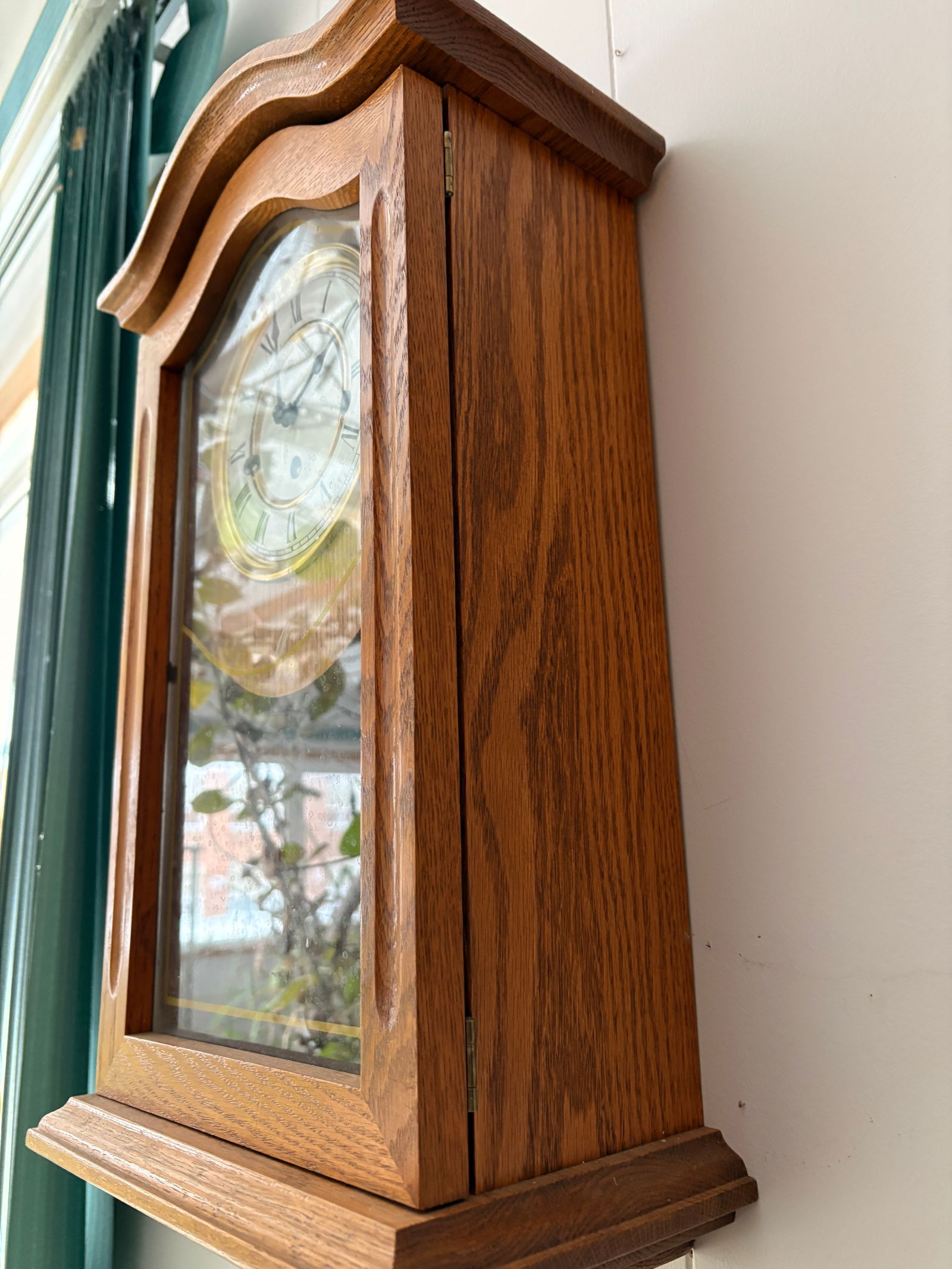 Forestville Oak Wall Clock with Pendulum - 4