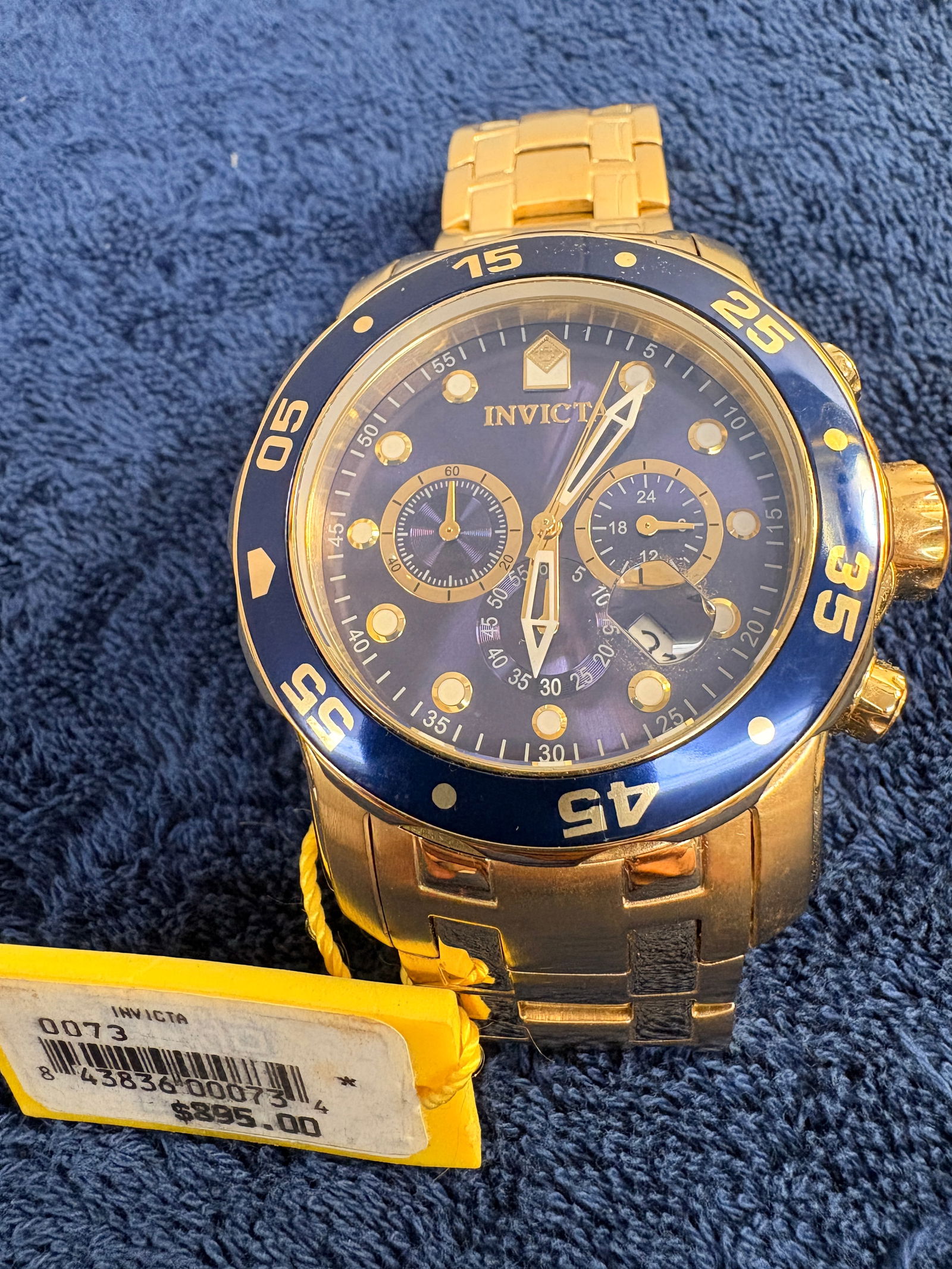 Invicta Pro Diver Chronograph Gold-Tone Wristwatch (1 of 5)
