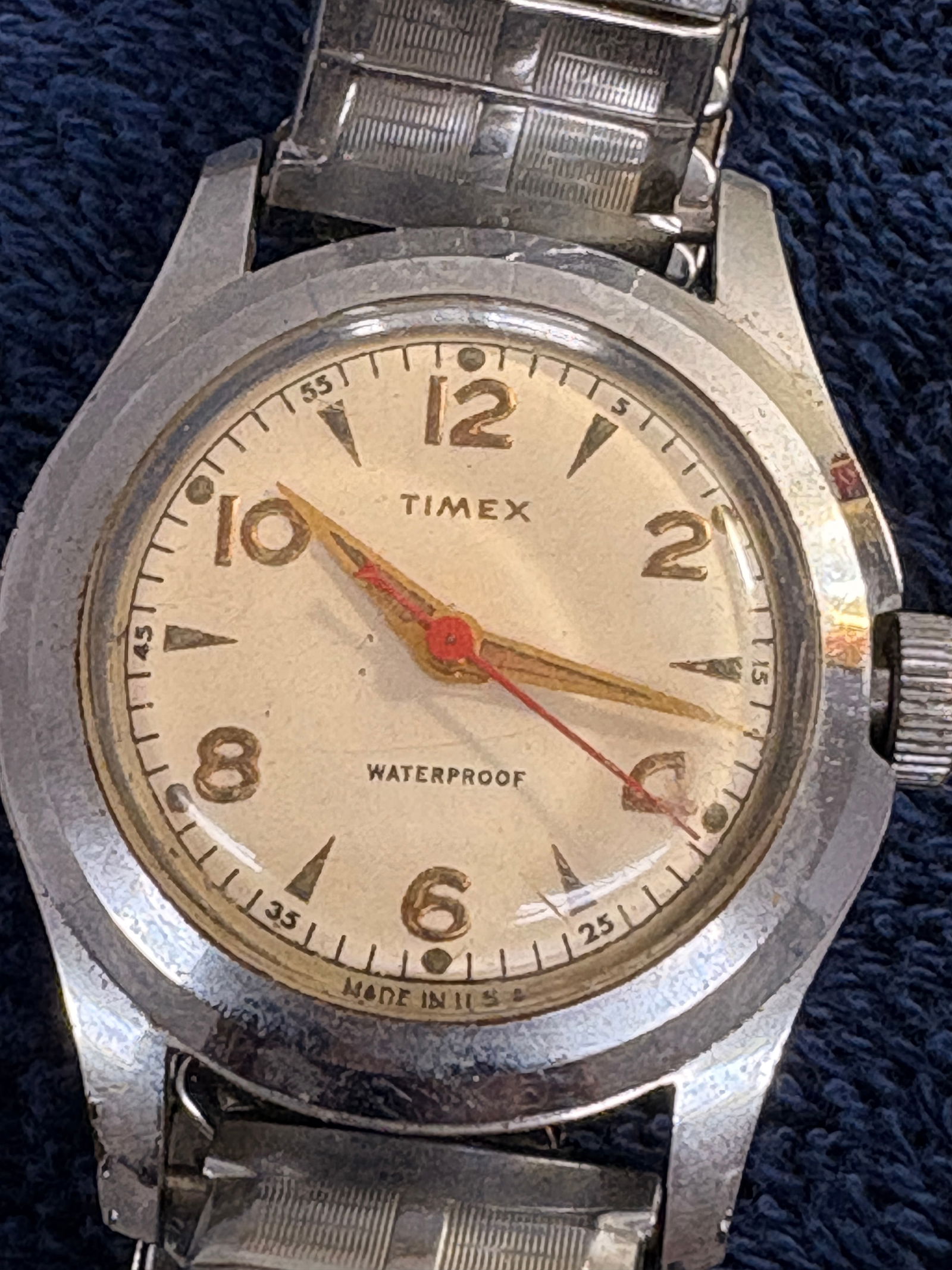 Vintage Timex Waterproof Wristwatch, Made in U.S.A. (1 of 2)