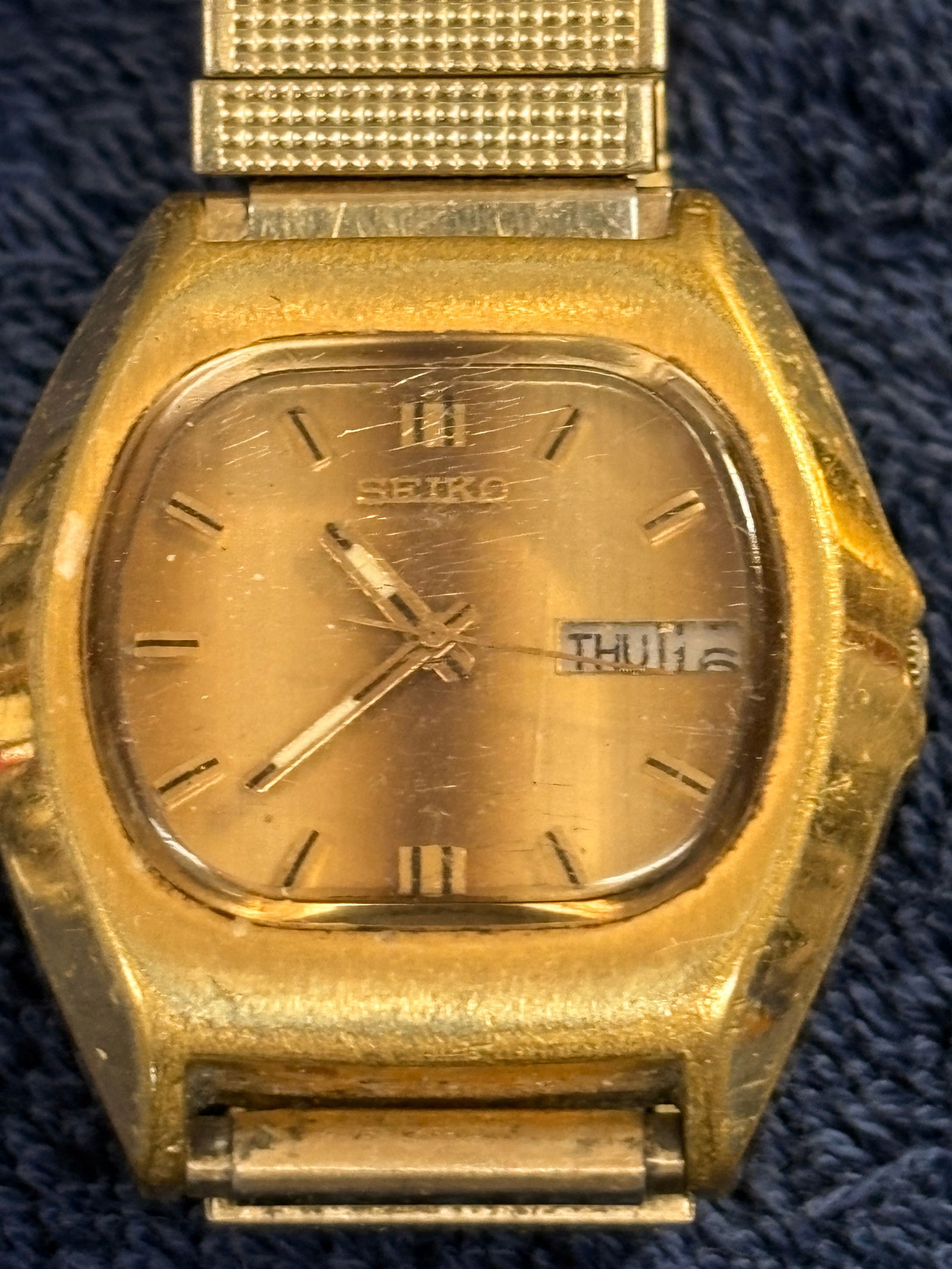 Seiko Vintage Gold-Tone Day-Date Watch (1 of 3)