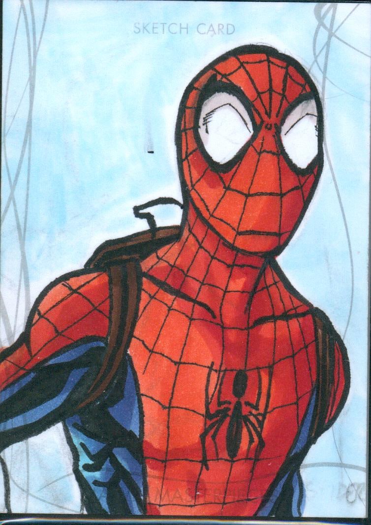2020 Spider-Man Sketch Card 1/1: 2020 Marvel Masterpieces Spider-Man Sketch Card – 1/1 Original Art Signed by Matthew LopezThis one-of-a-kind sketch card from Upper Deck’s 2020 Marvel Masterpieces set features original artwork of