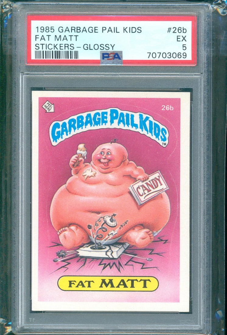 1985 Garbage Pail Kids - Fat Matt #26b (1 of 1)