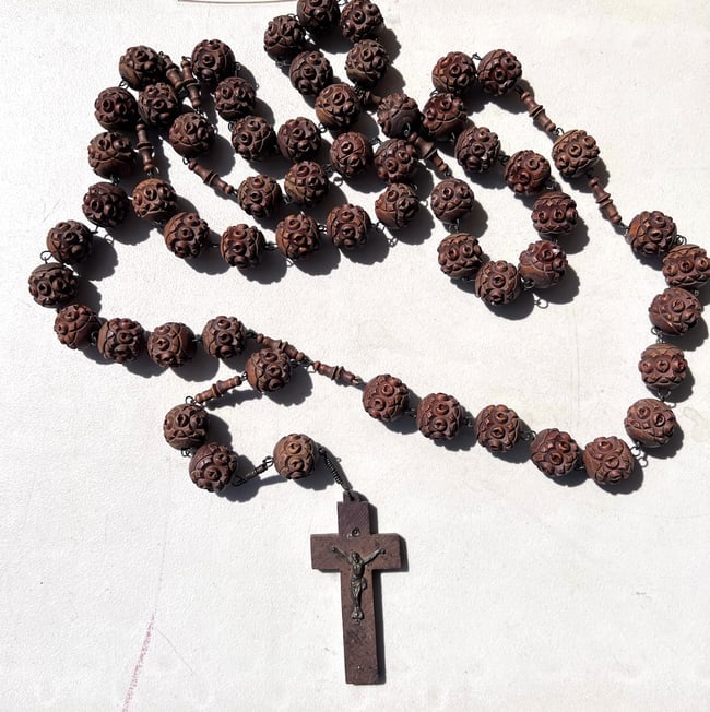 Hand Carved Wall Rosary (1 of 5)