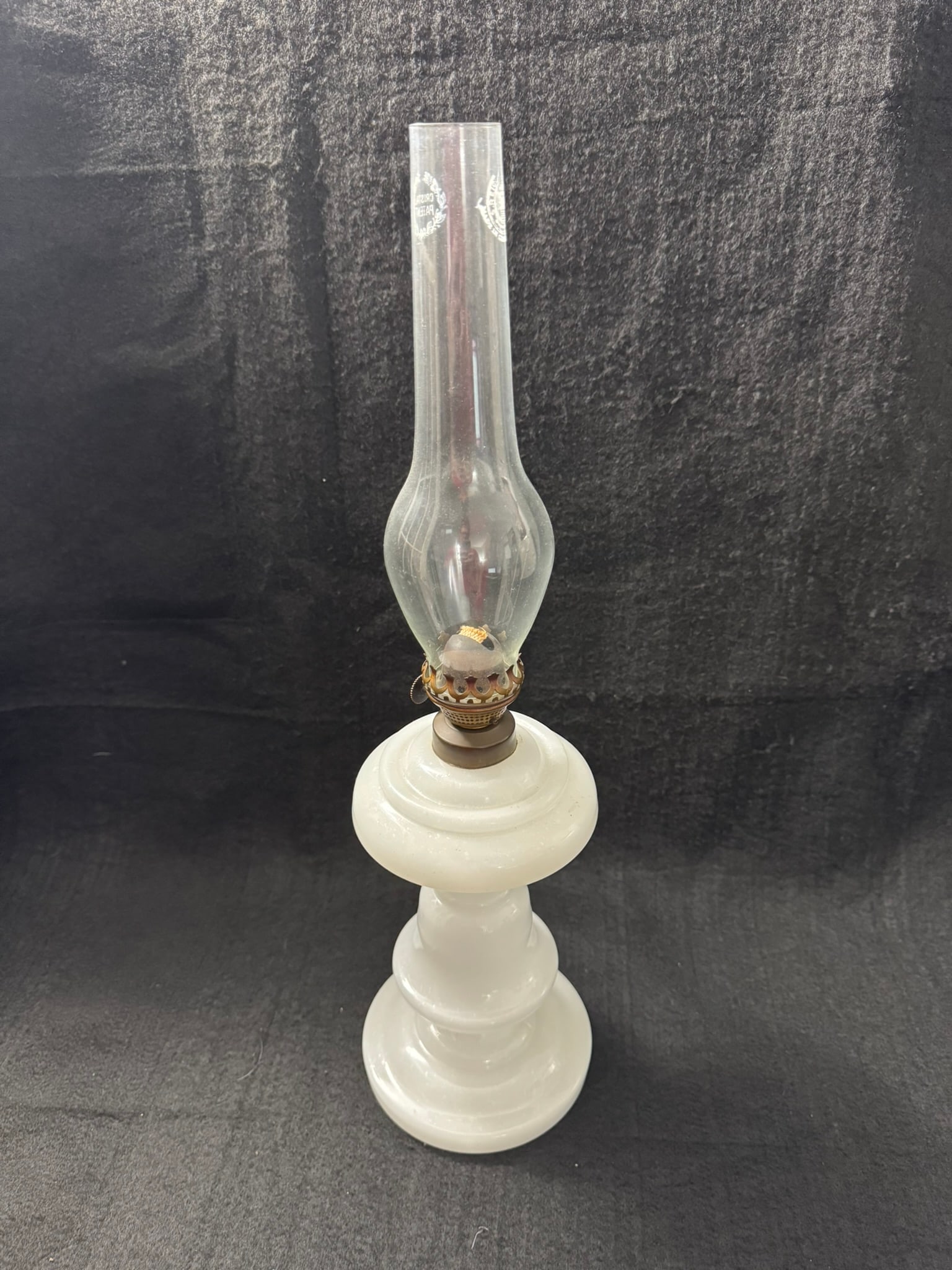 19th Century French Oil Lamp with L&B Brevete Burner (1 of 5)
