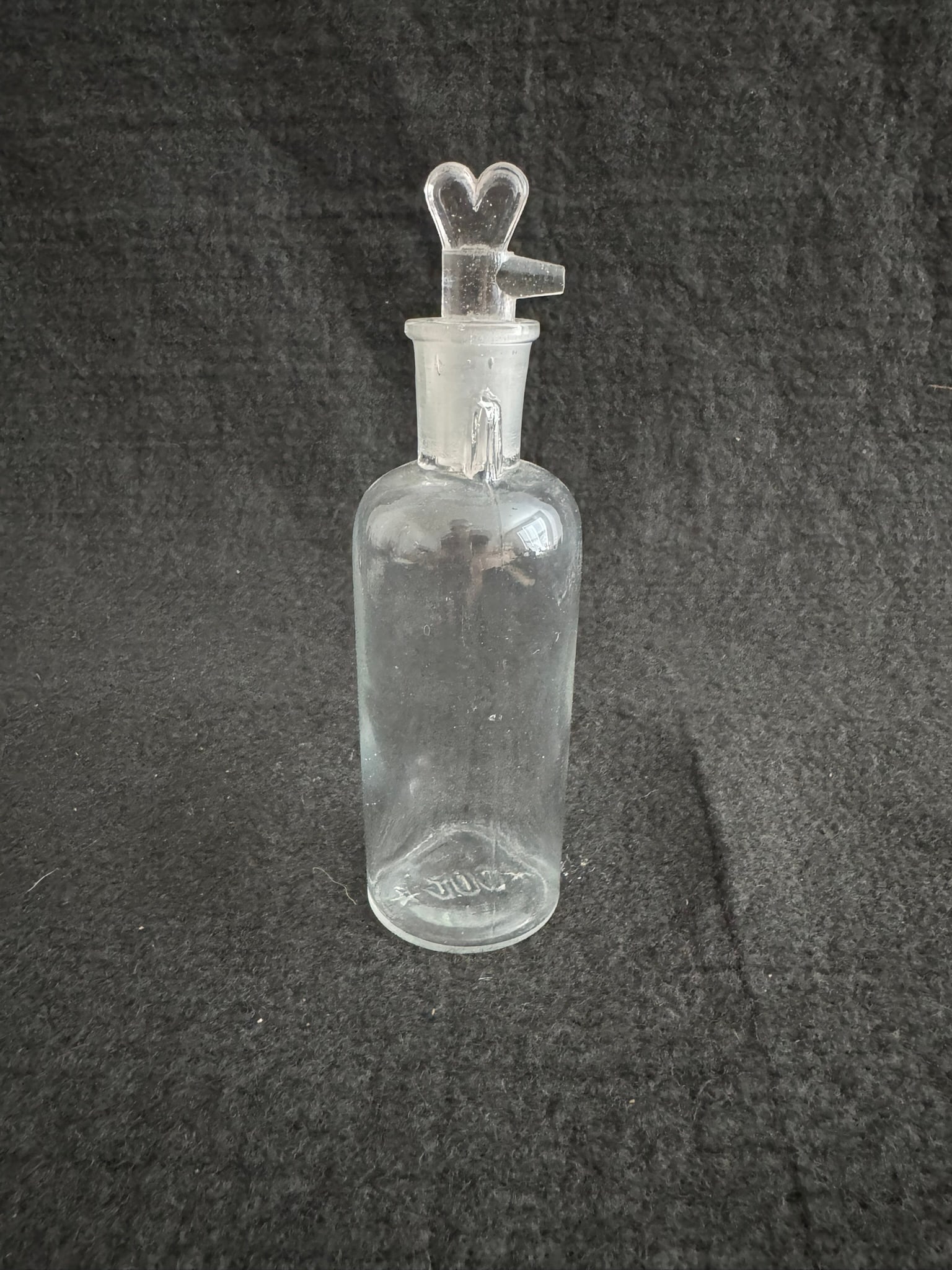 Vintage Lampechts T.K. Clear Glass Apothecary Bottle with Ground Stopper (1 of 4)