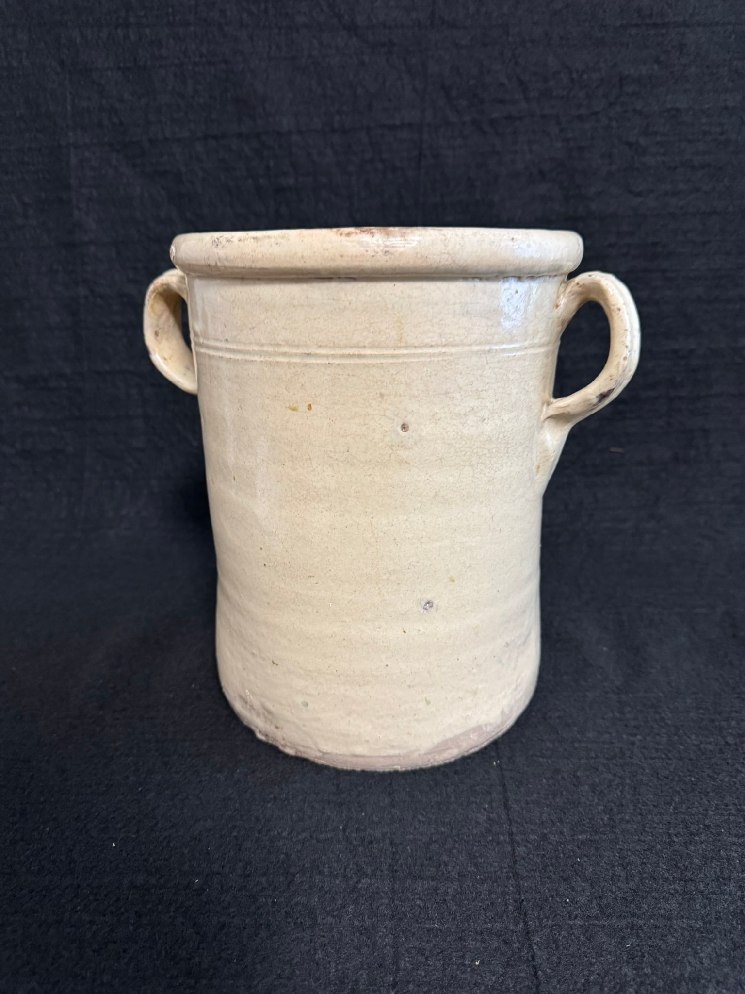 Antique American Stoneware Crock with Double Handles (1 of 3)