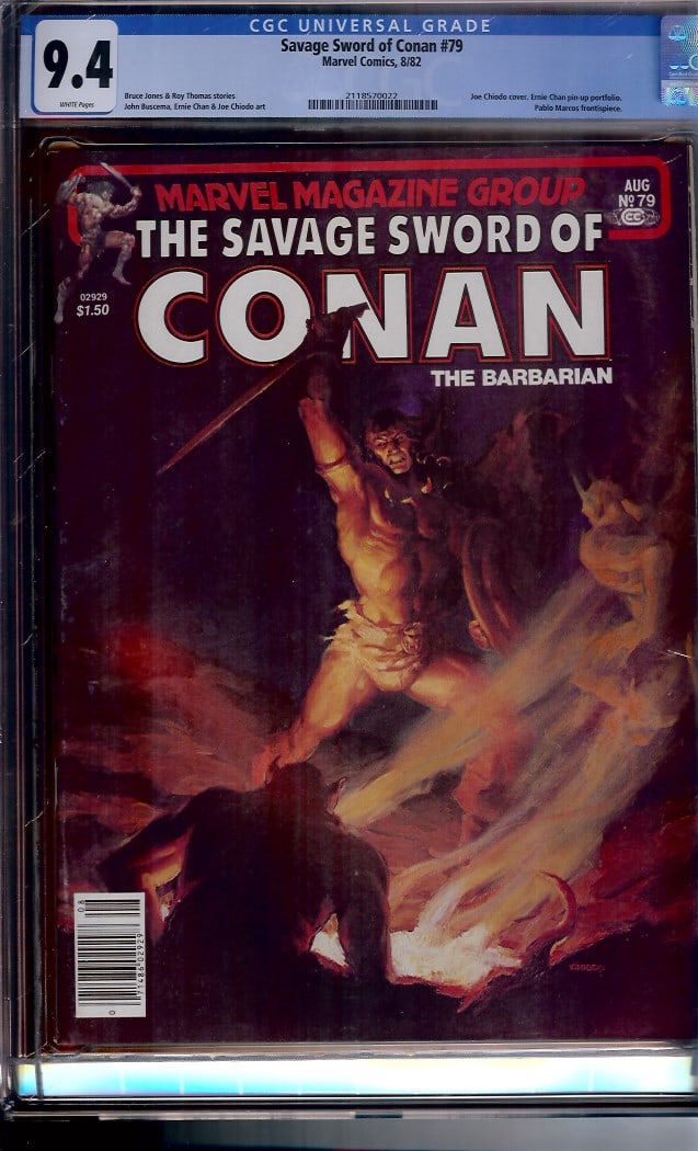 Savage Sword of Conan #79 (Marvel Comics, 1982) CGC graded 9.4 Near Mint with Off-White to (1 of 1)