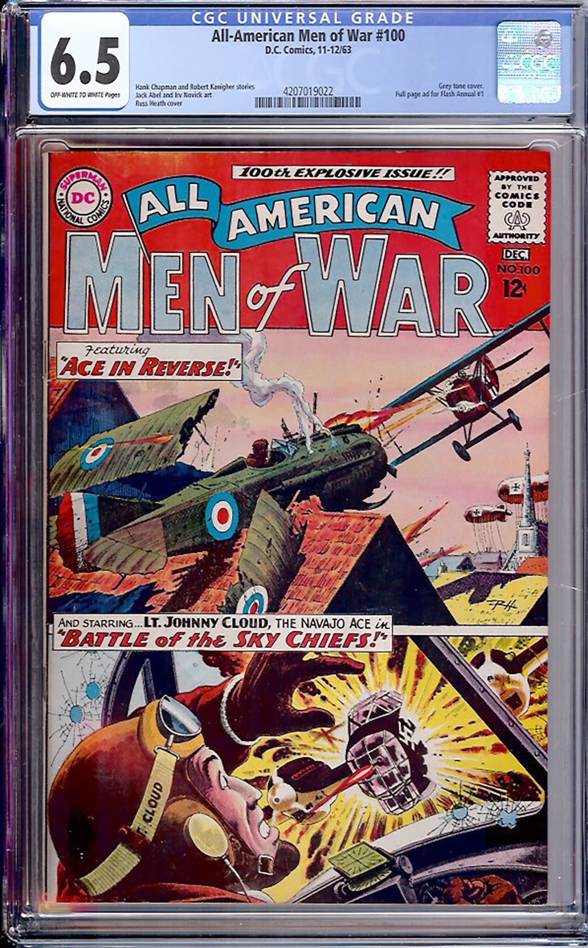 All-American Men of War #100 (DC Comics, December 1963) CGC 5.0 — KEY 100th Issue This listing (1 of 1)