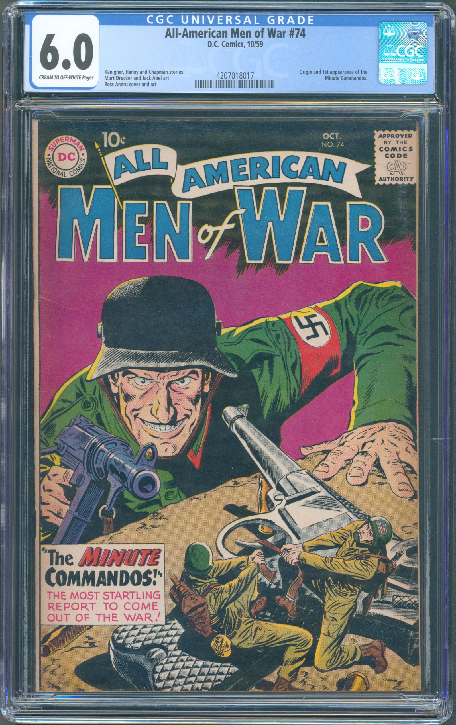 All-American Men of War #74 (DC Comics, October 1959) CGC 6.0 — KEY ISSUE This listing features (1 of 1)