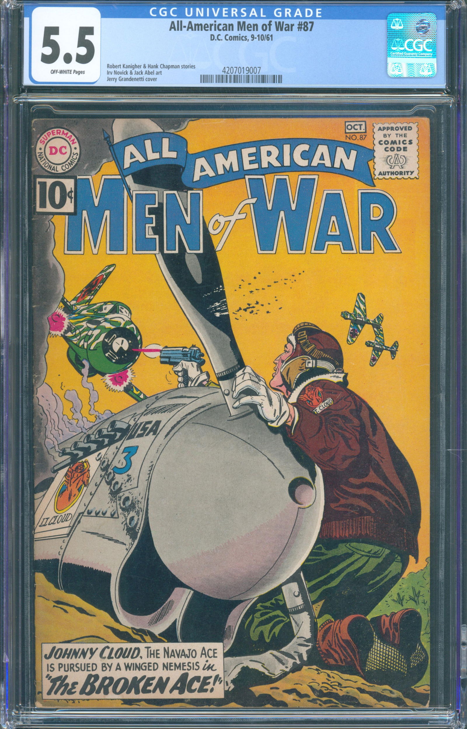 All-American Men of War #87 (DC Comics, October 1961) CGC 5.5 — KEY ISSUE This listing features (1 of 1)