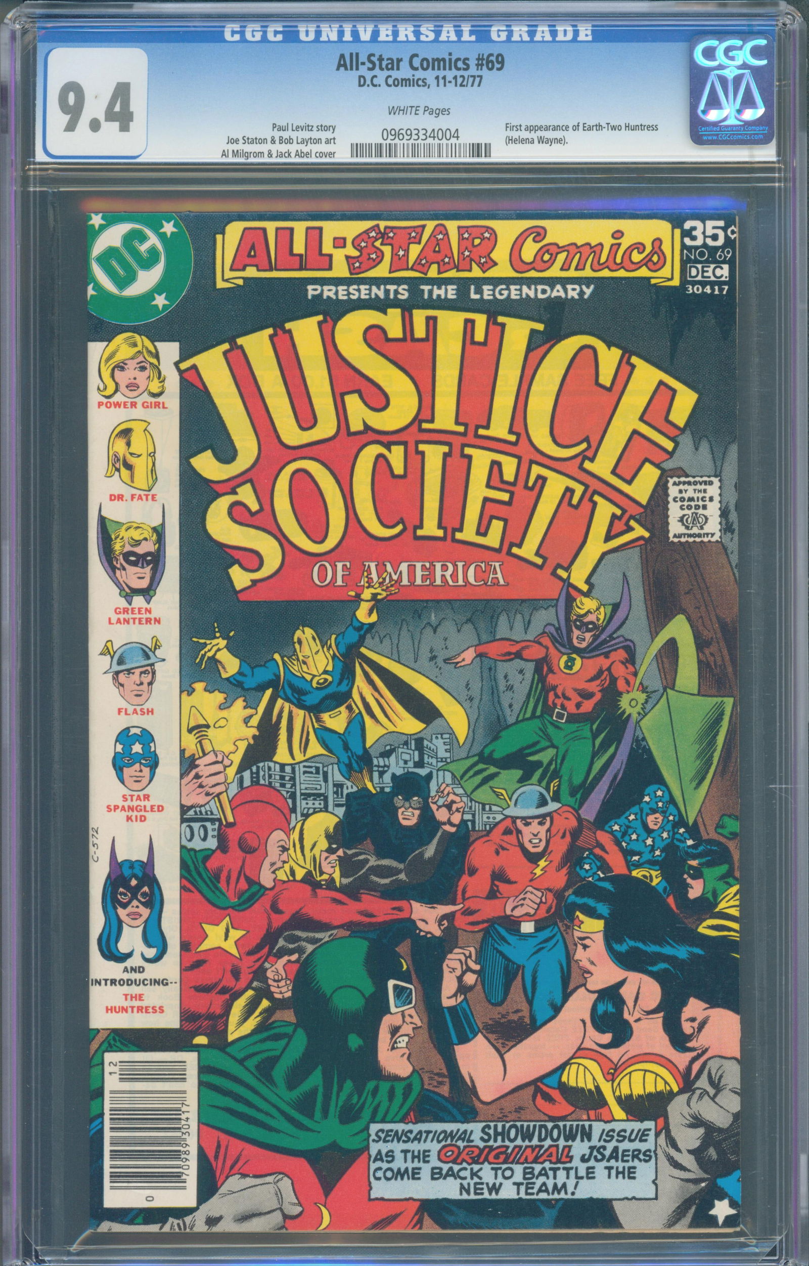 All-Star Comics #69 (DC Comics, Nov–Dec 1977) CGC 9.2 — KEY ISSUE, 1st Appearance of Earth-Two (1 of 1)
