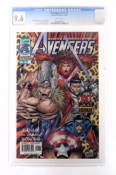Avengers #1 (Marvel Comics, November 1996) CGC 9.6 — Heroes Reborn Relaunch — Rob Liefeld Art (1 of 1)