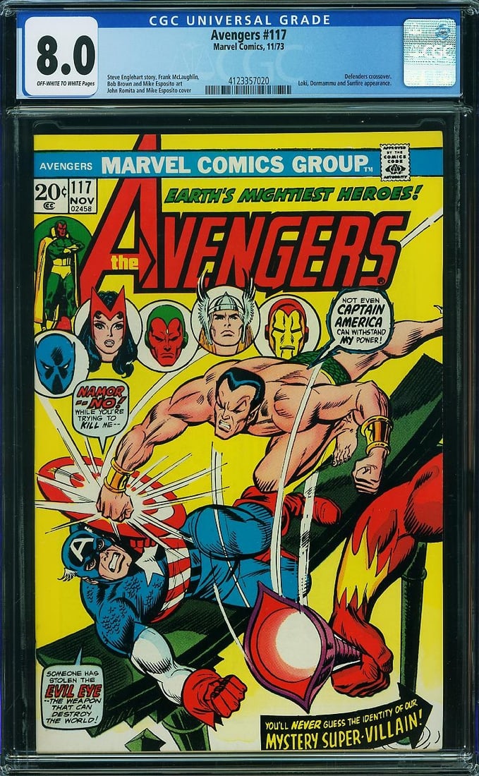 Avengers #117 (Marvel, November 1973) CGC 8.0 – Off-White to White Pages Bronze Age Marvel (1 of 1)